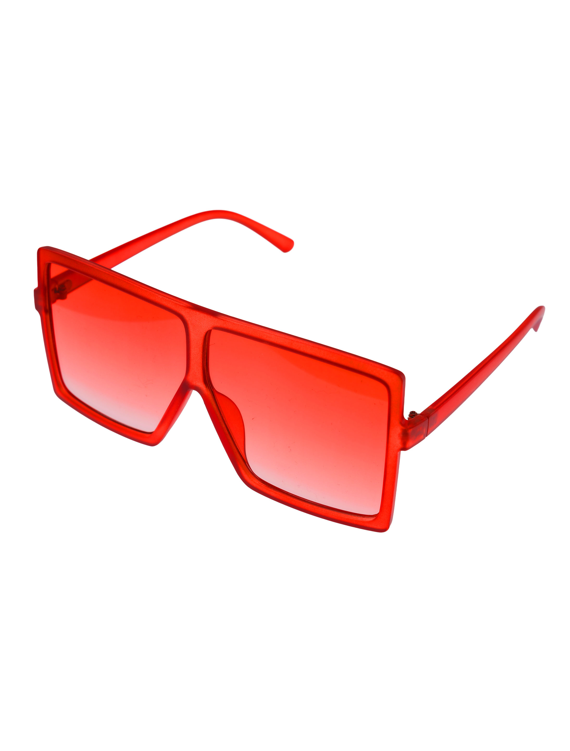 Brille eckig rot