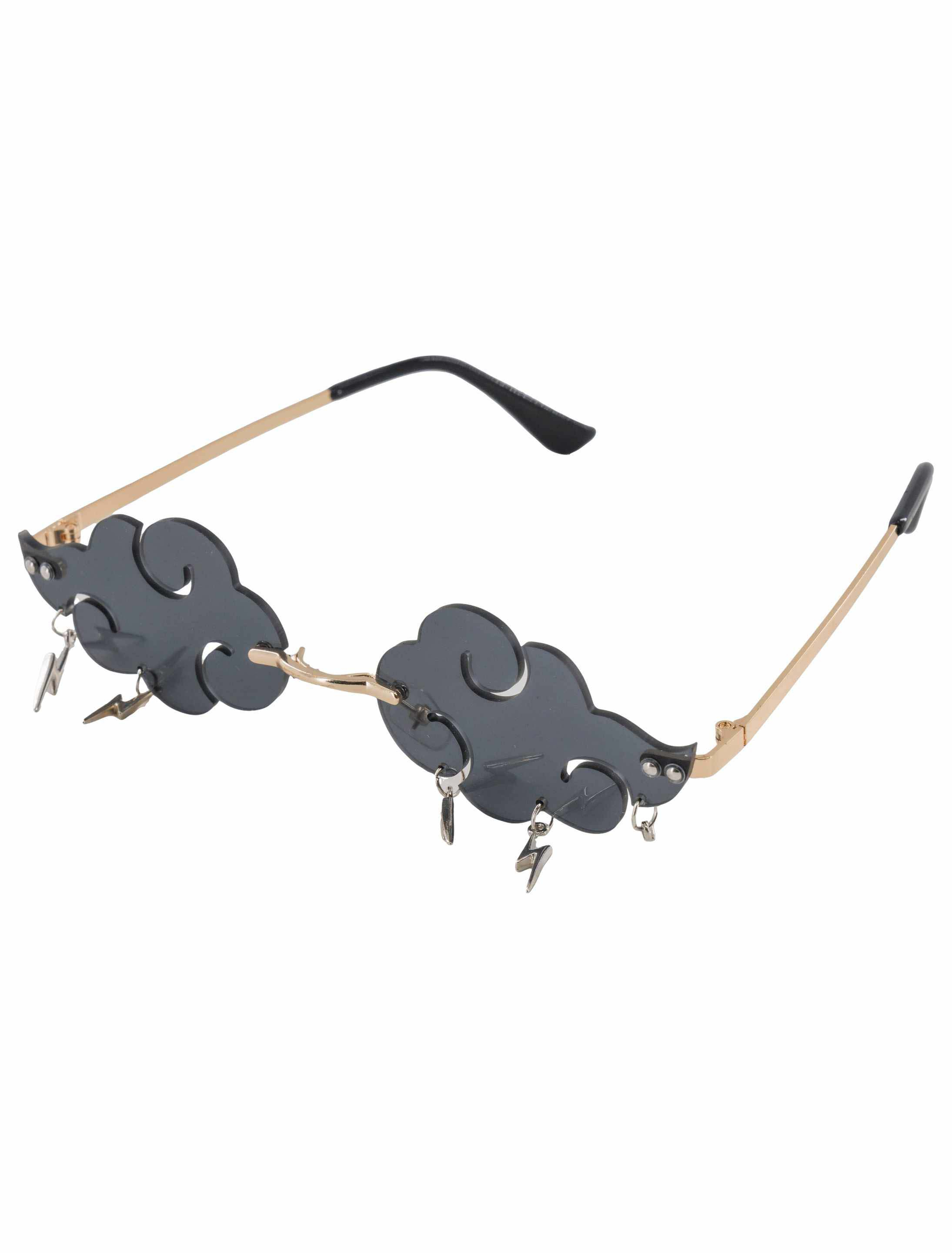 Brille Sturmwolke mit Blitzen schwarz