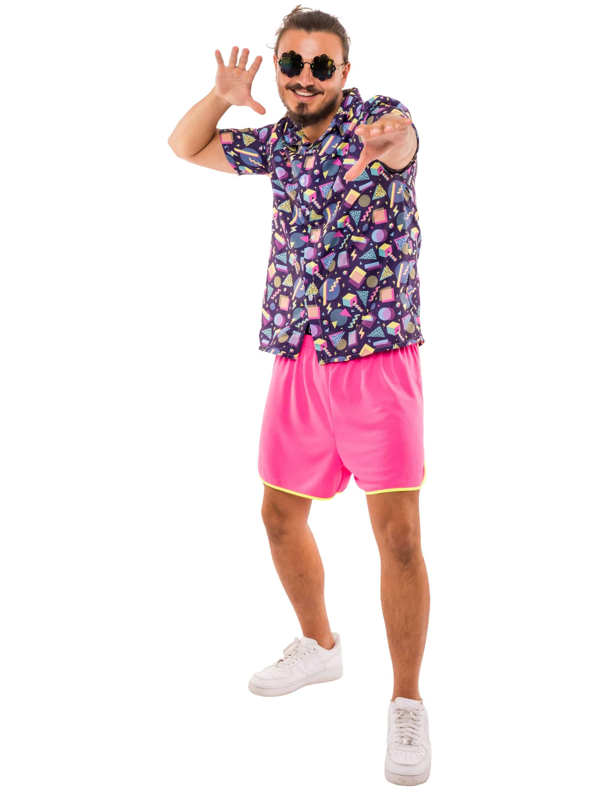 Hemd mit Print Geometrisch Herren blau XL