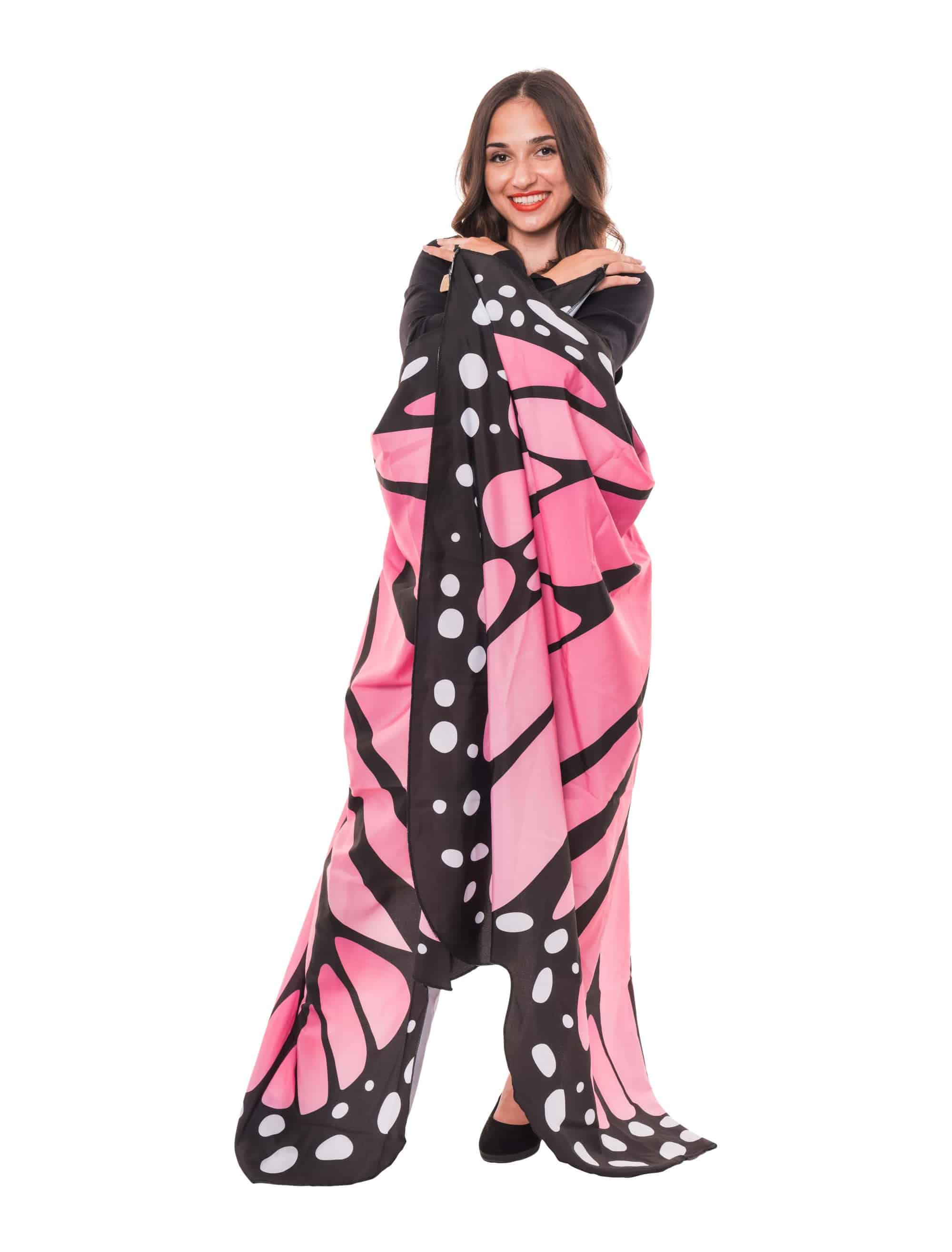 Flügel Schmetterling aus Stoff 85 x 130cm pink
