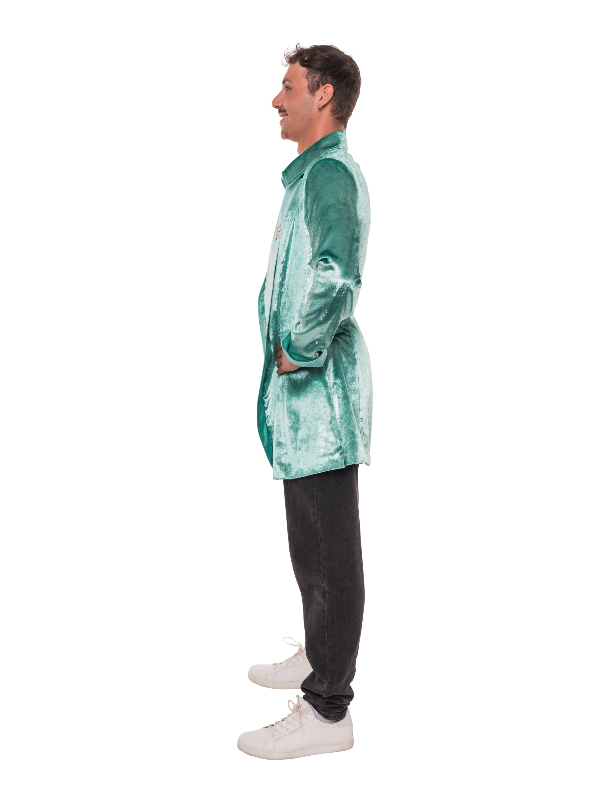 Mantel mit Seesternen Herren türkis S/M