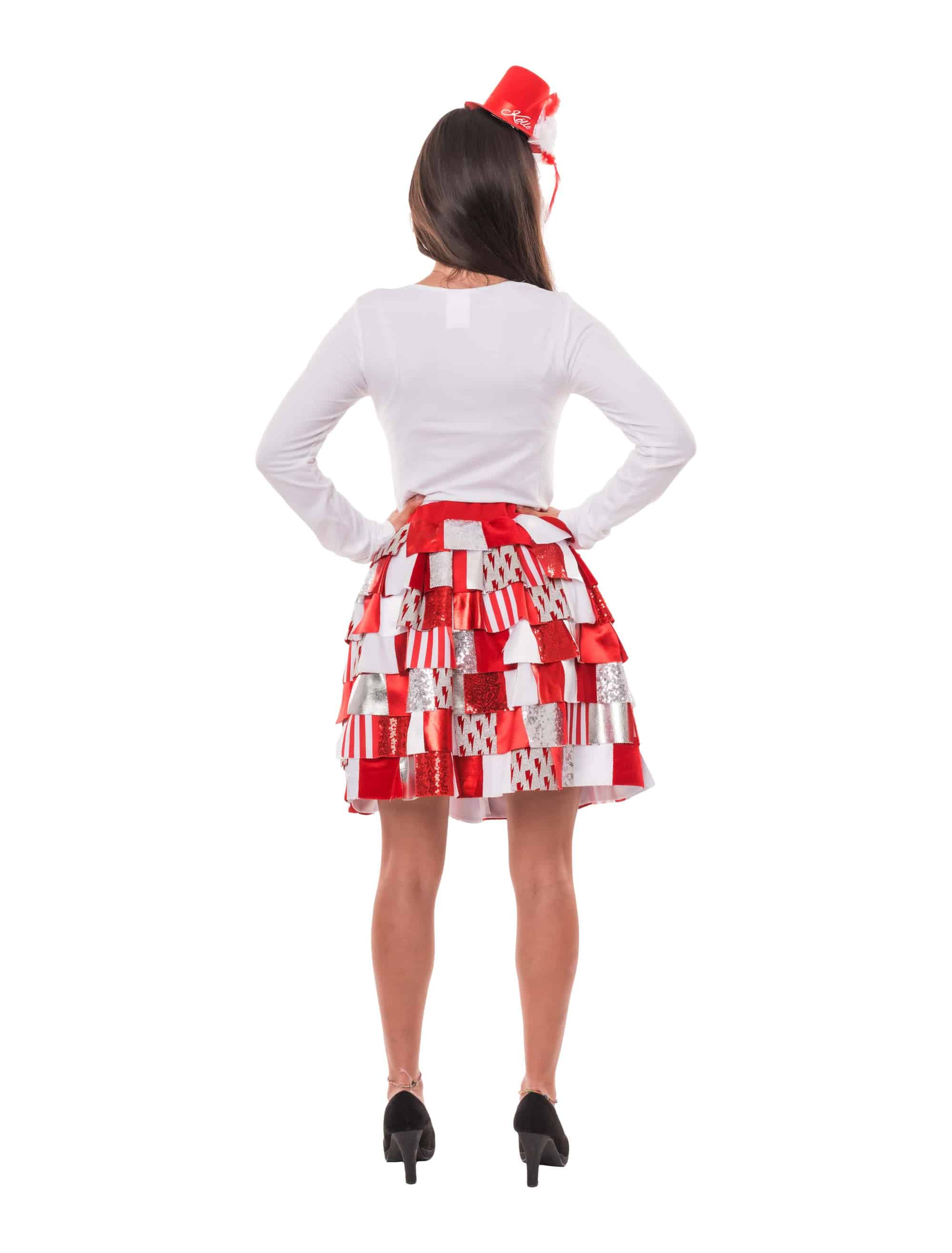 Lappenrock deluxe Damen rot/weiß L/XL