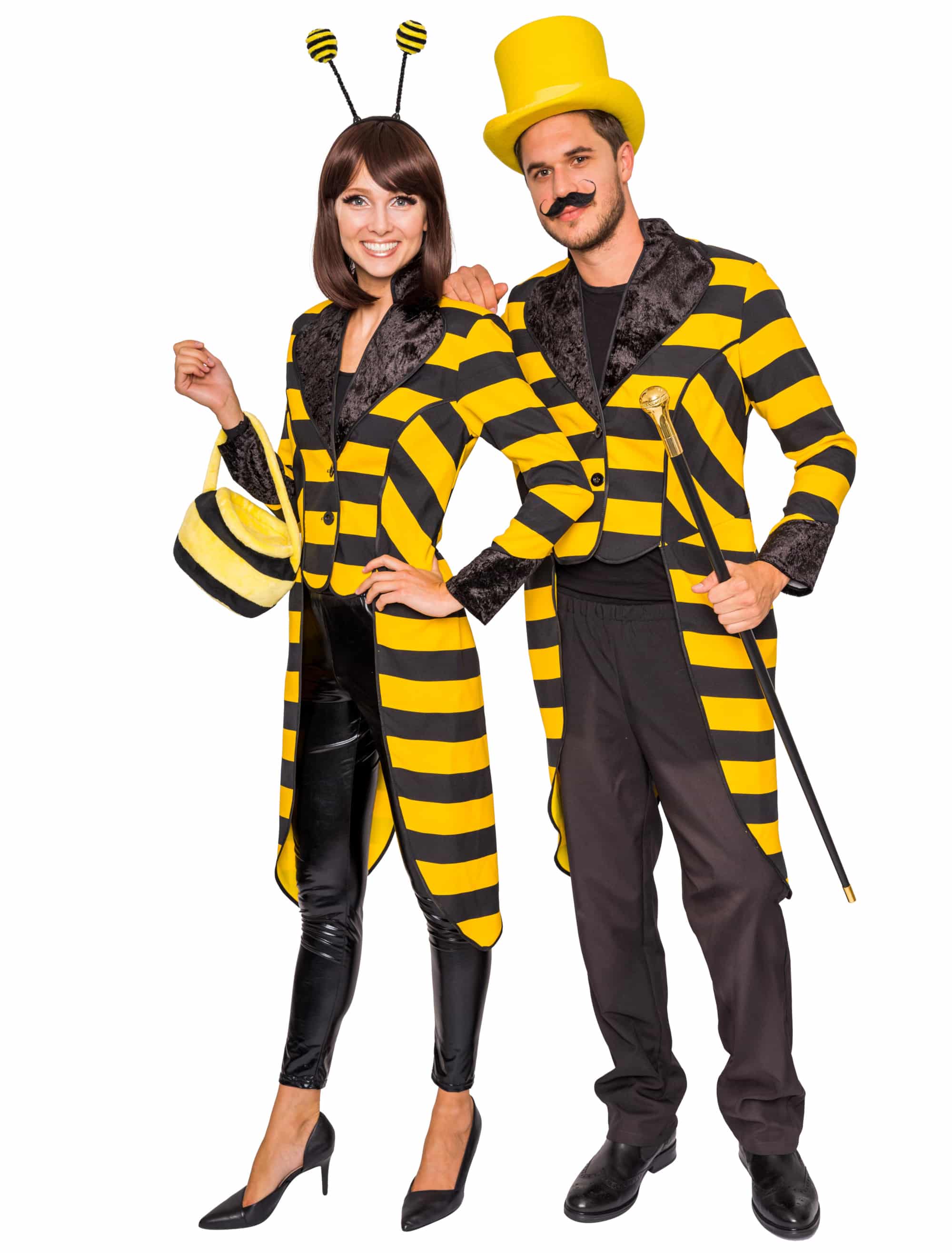 Frack Biene Damen schwarz/gelb M