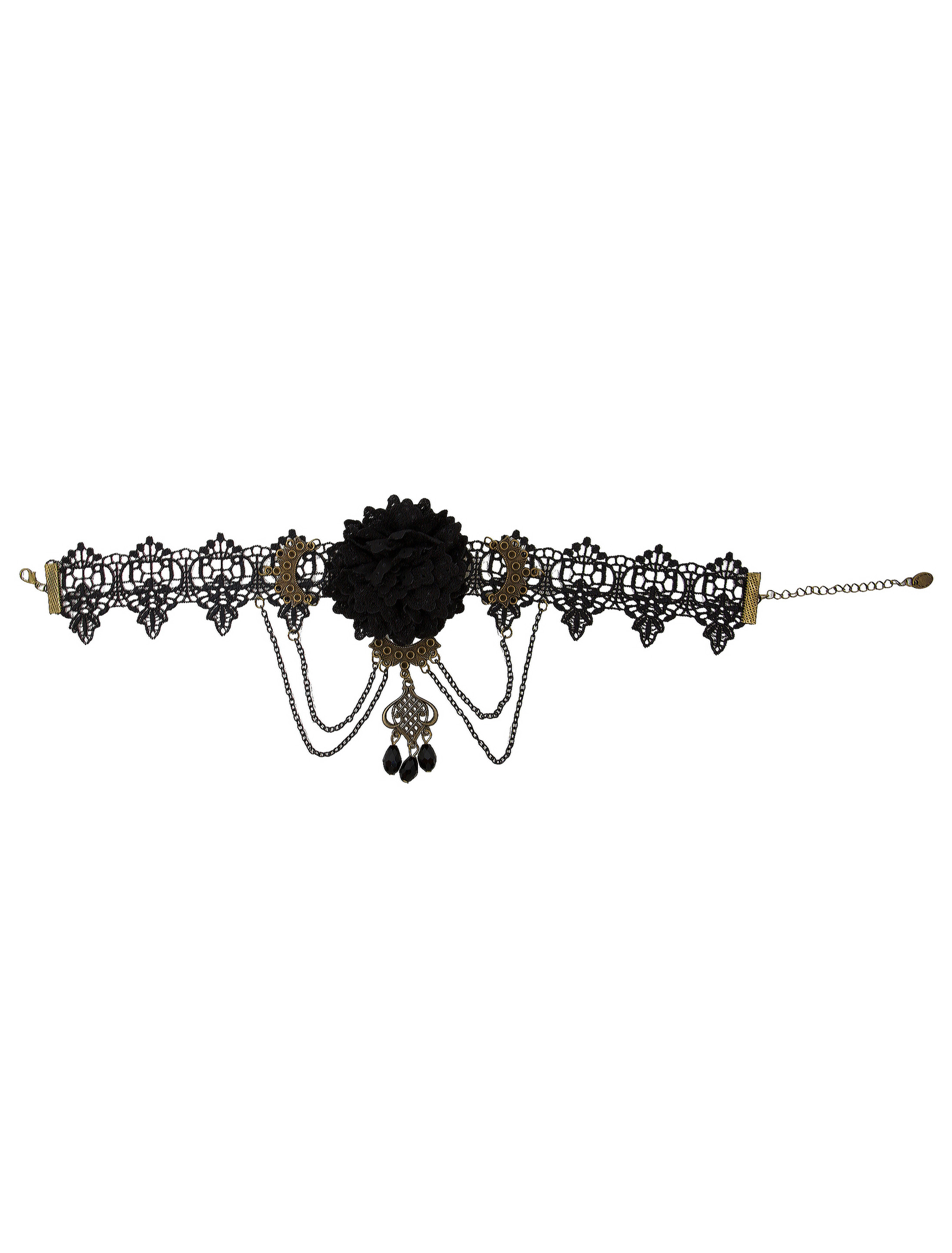 Choker mit Blume schwarz