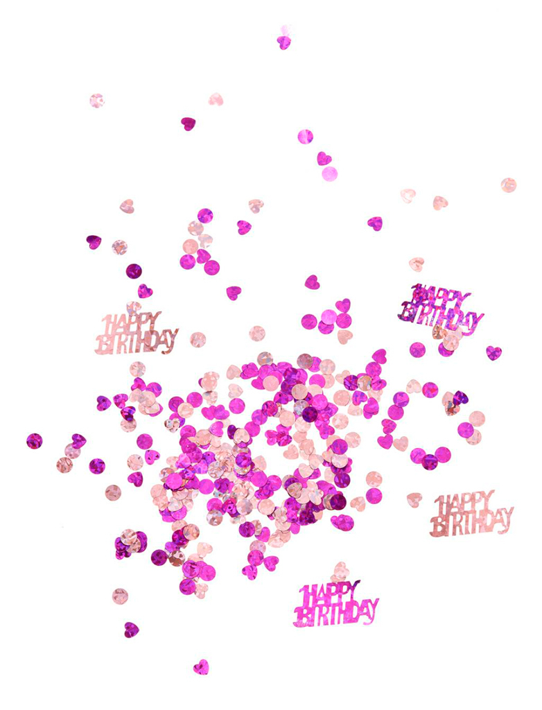 Konfetti Happy Birthday rosa 15g