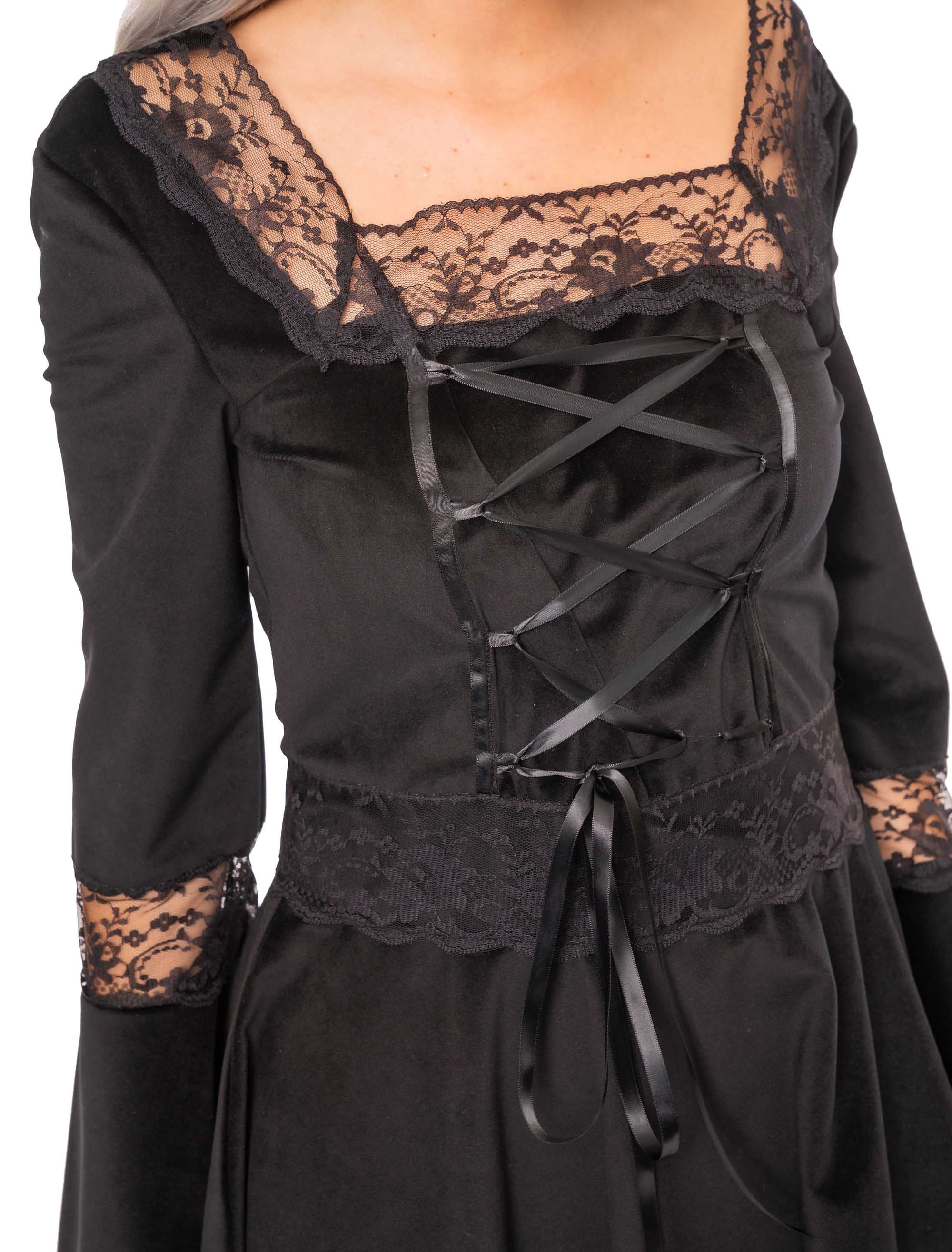 Kleid langarm Damen schwarz L/XL