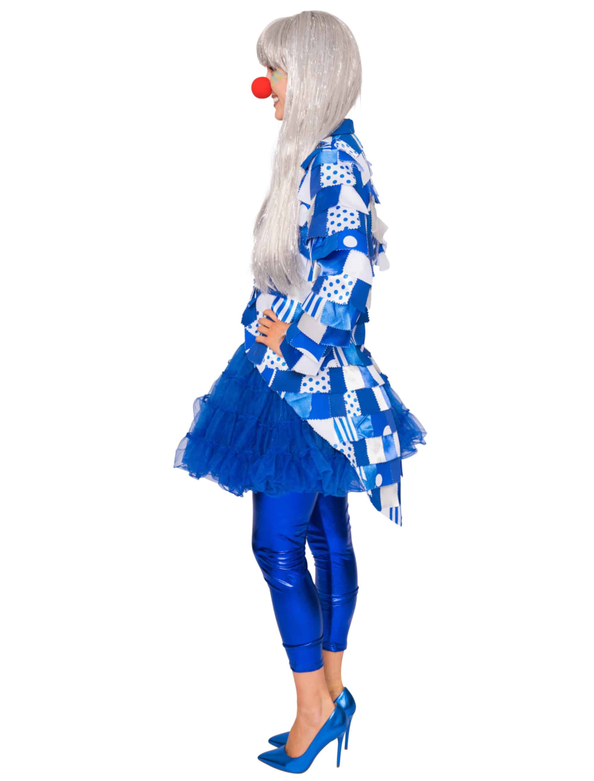 Lappenfrack Damen weiß/blau 44