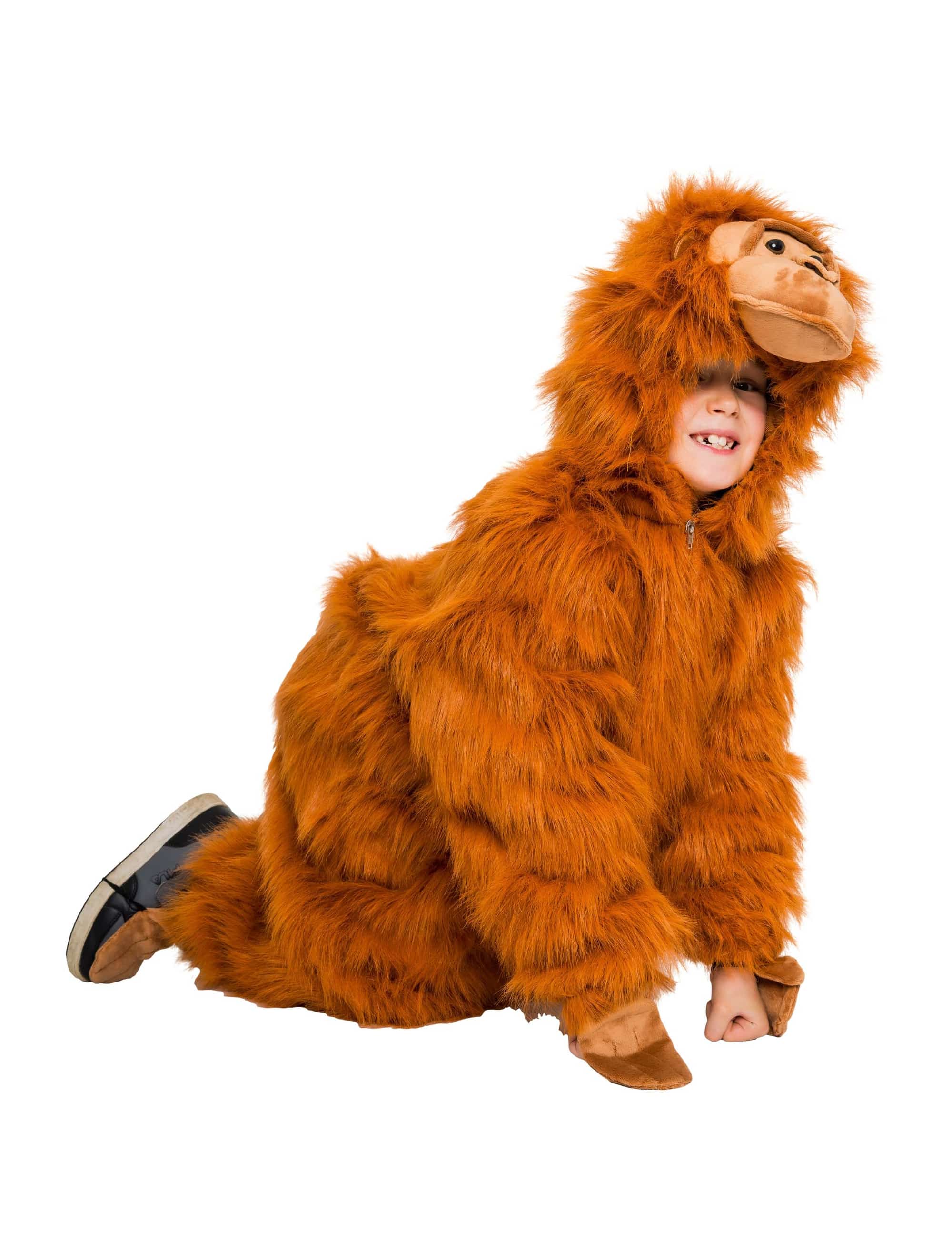 Overall Plüsch de luxe Orang-Utan Kinder braun 116/128