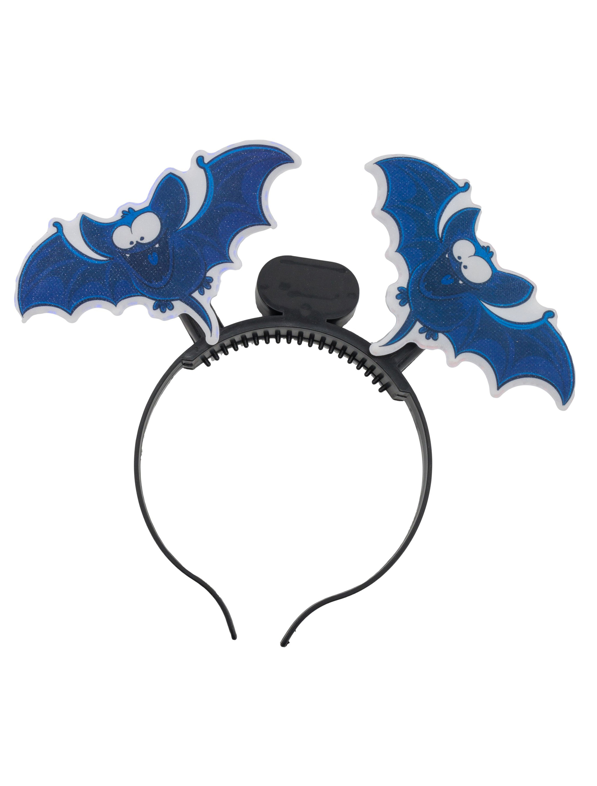Haarreif LED Fledermäusen blau/weiß