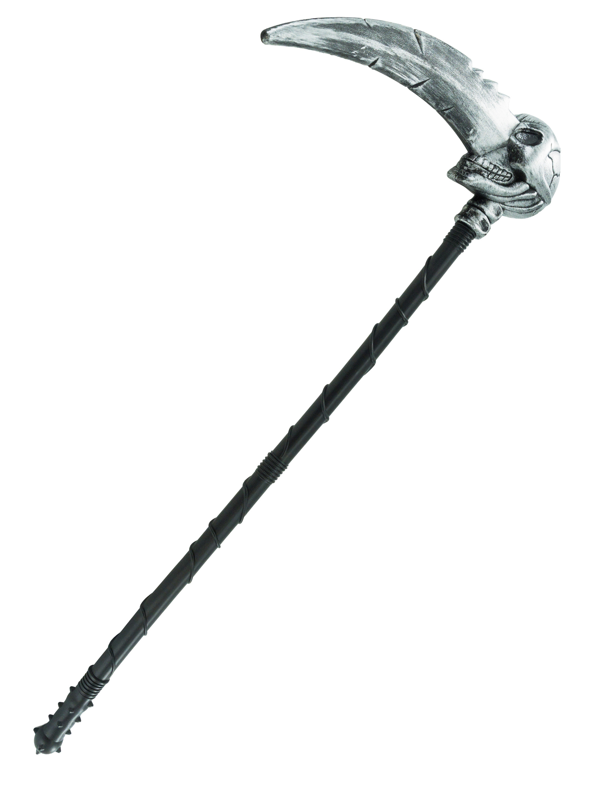 Sense mit Totenkopf 84,5cm schwarz/silber