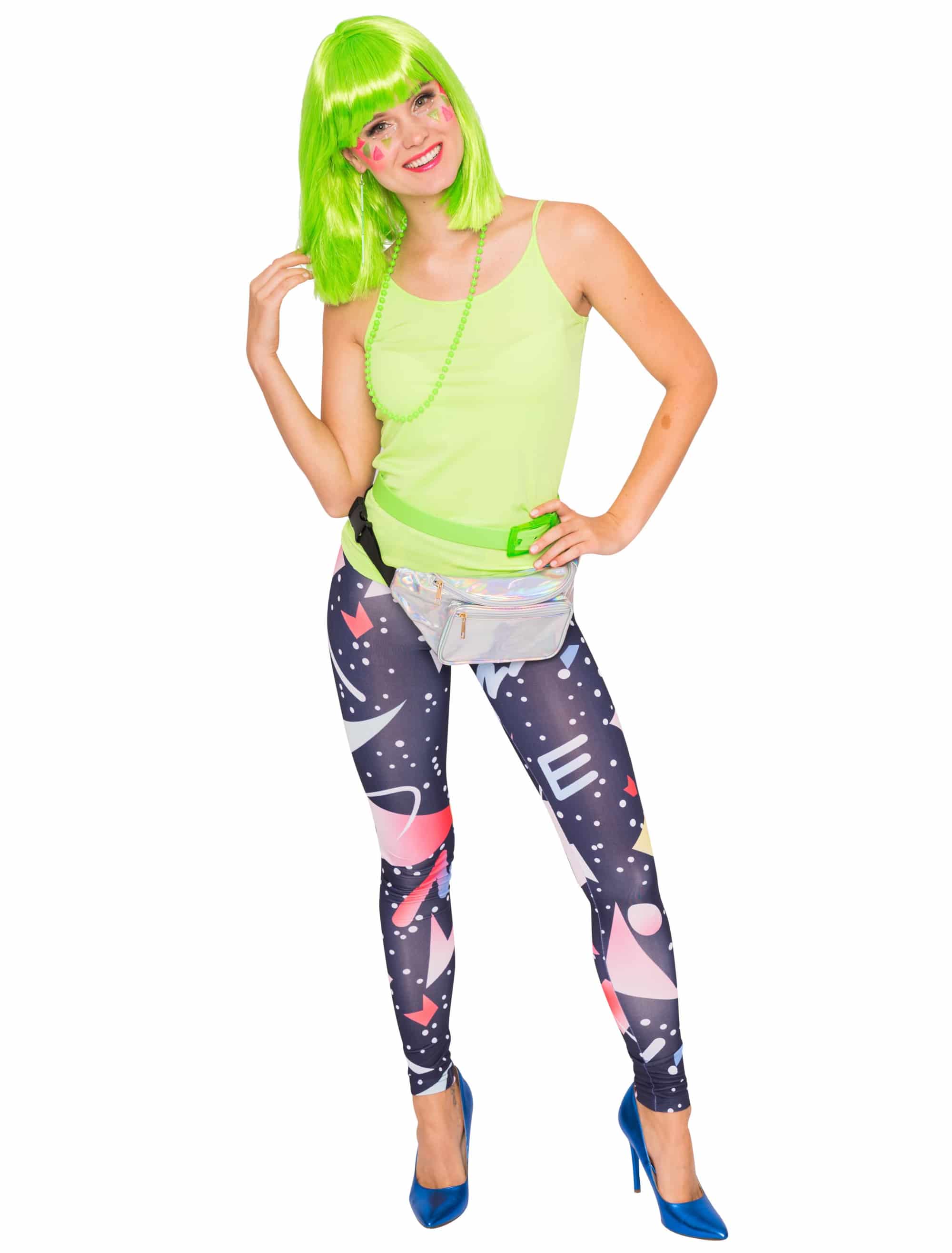 Leggings 80er Jahre mehrfarbig L/XL