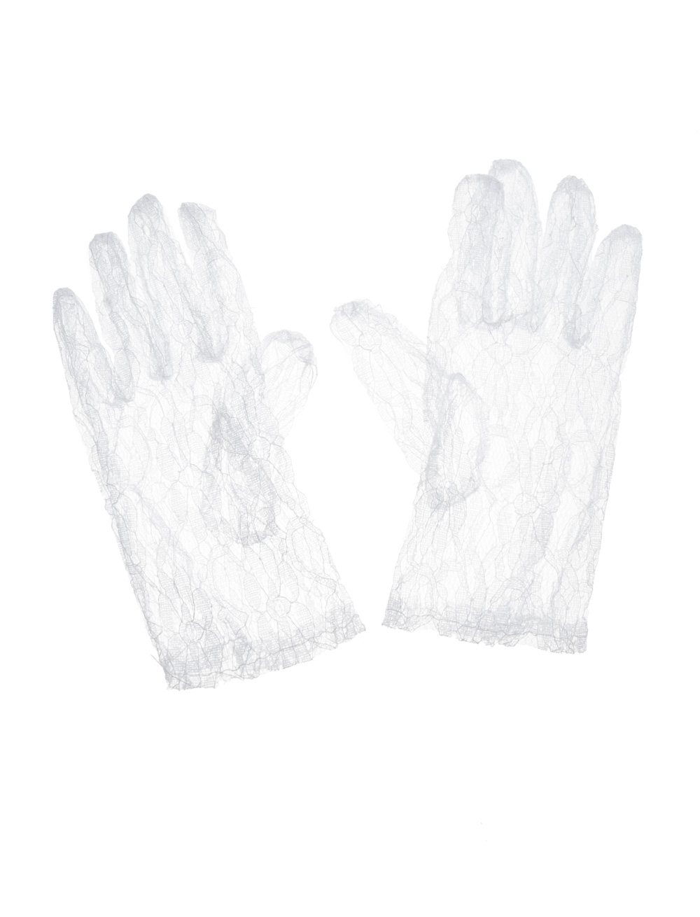 Spitzenhandschuhe kurz Damen weiß one size