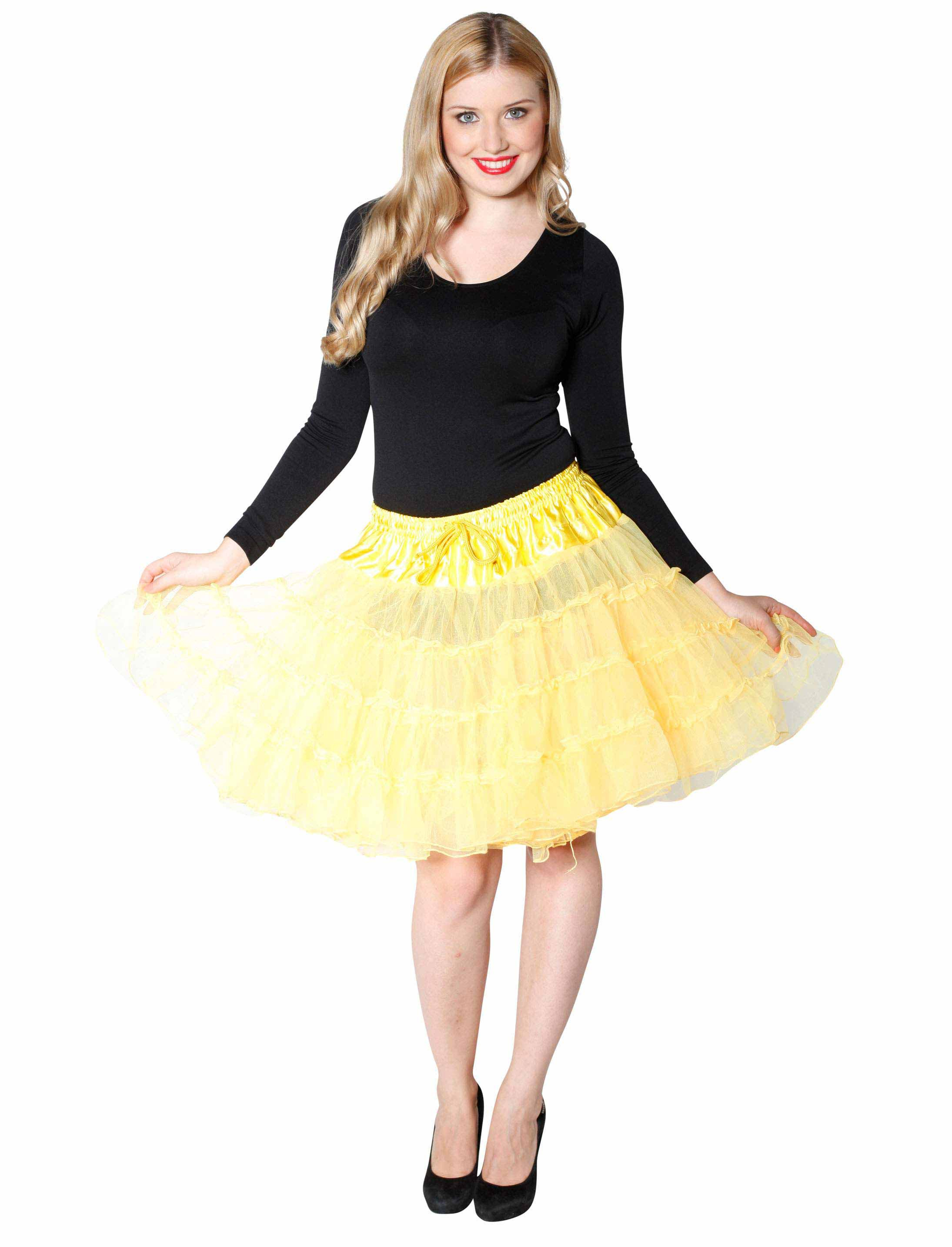 Petticoat de luxe Damen gelb one size