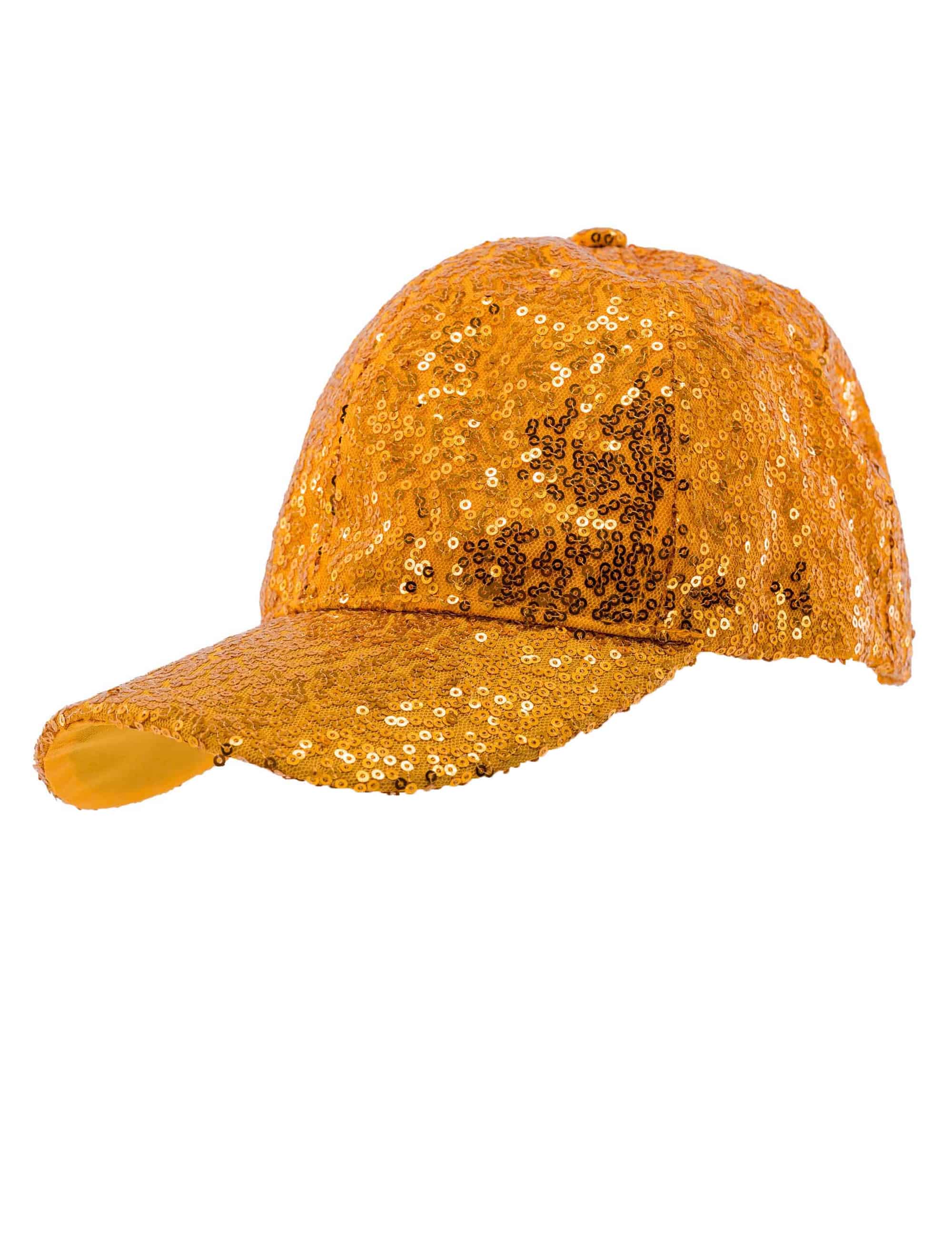 Baseballcap mit Pailletten gold
