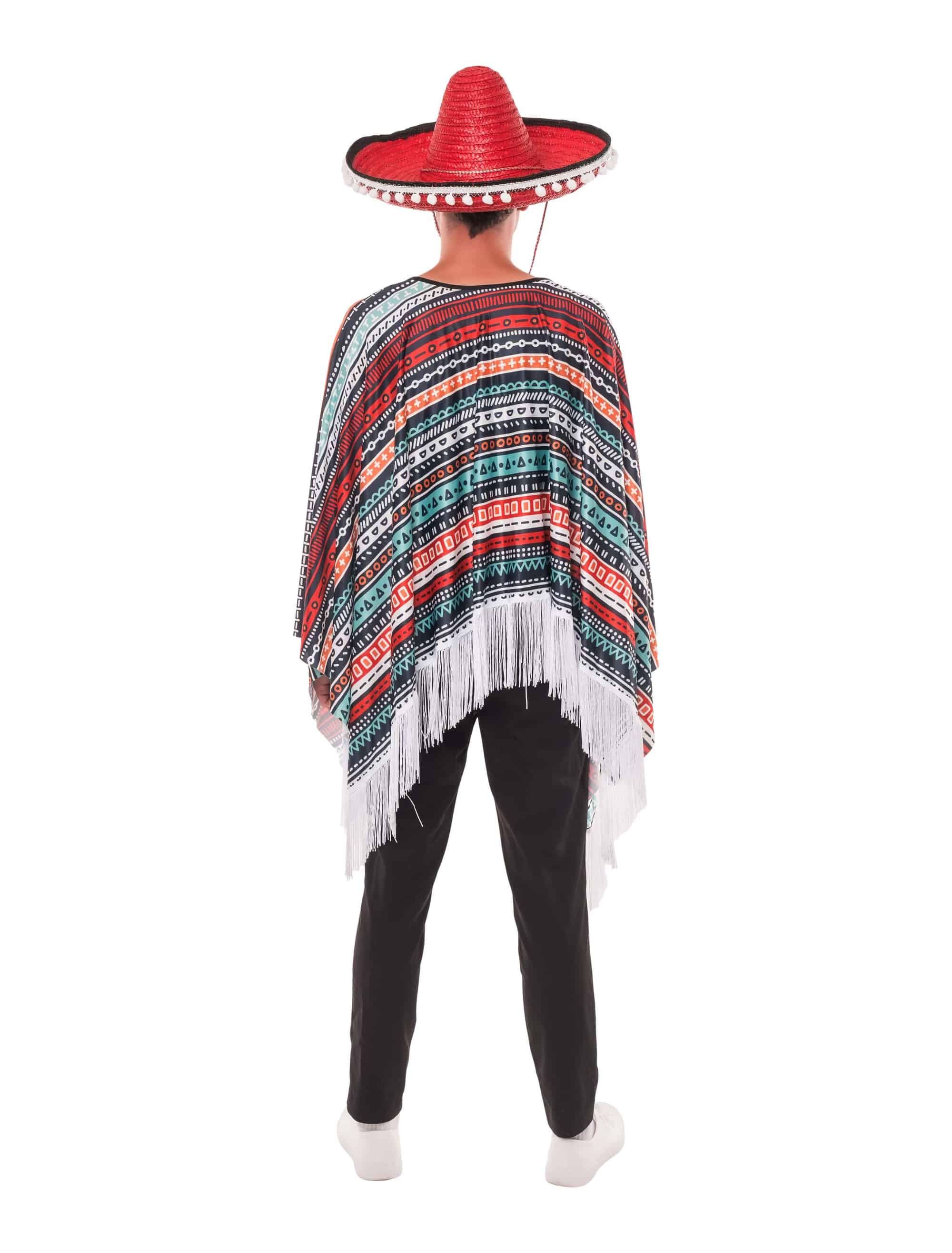 Poncho Fiesta bunt one size
