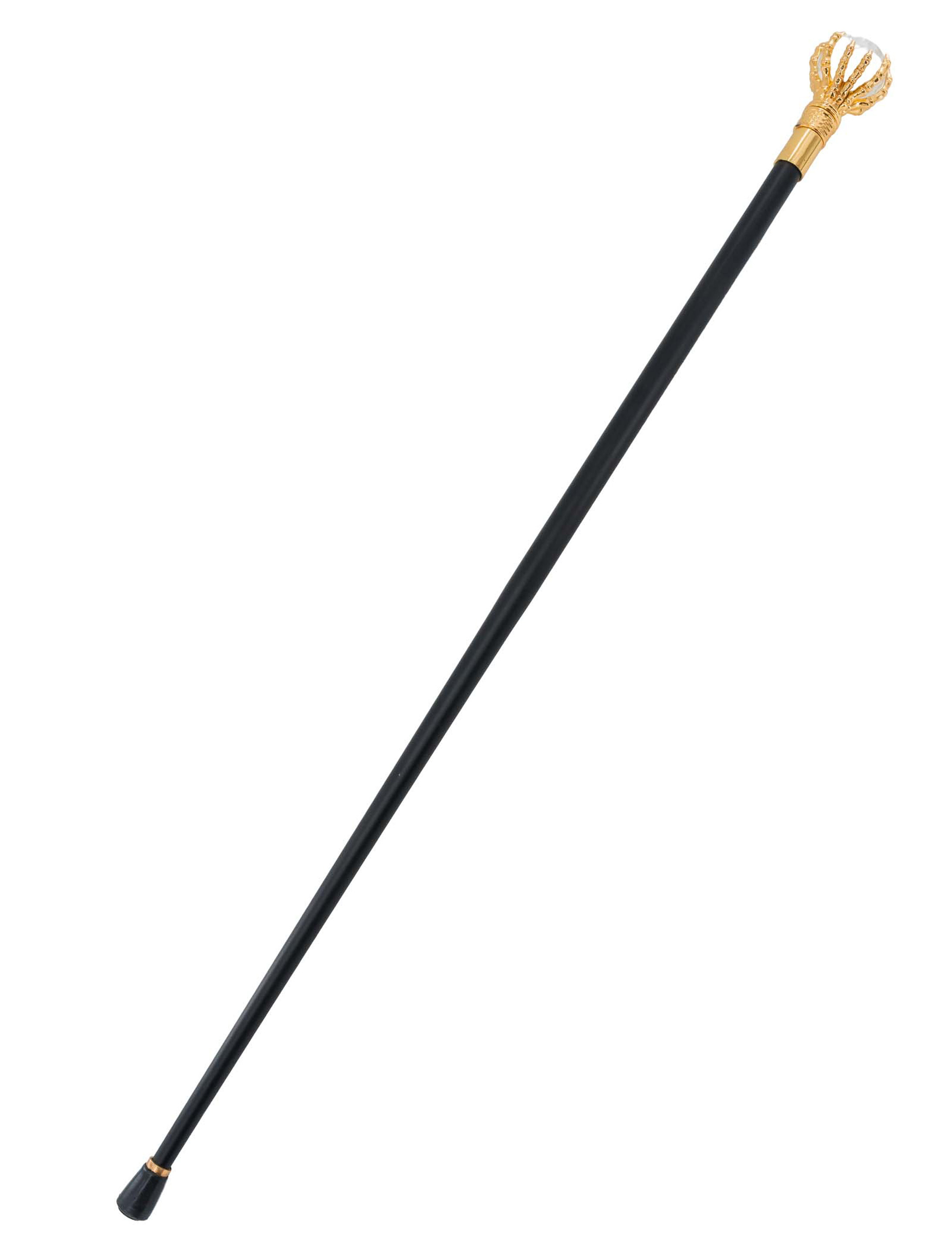 Gehstock mit Glaskugel gold