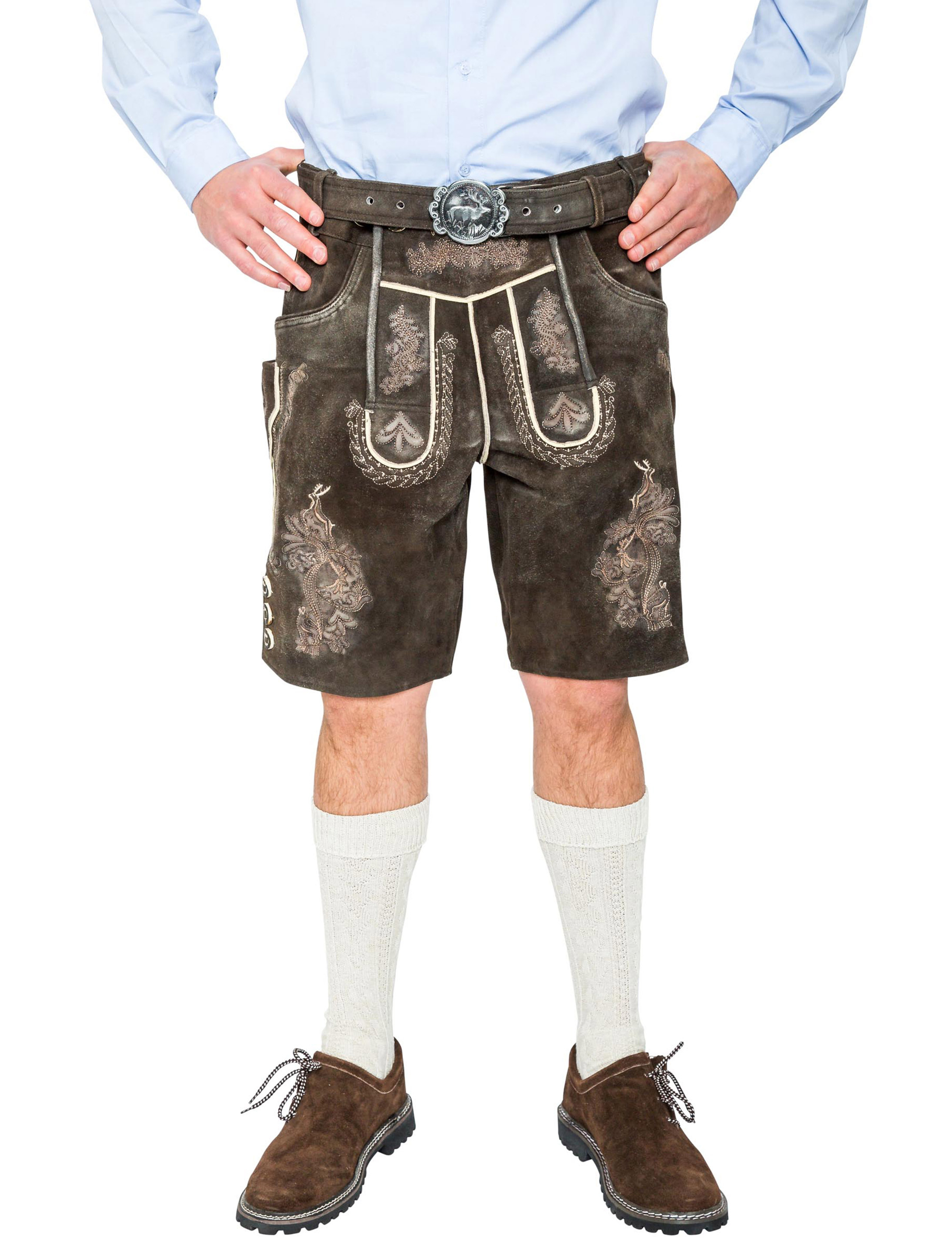 Lederhose Friedel kurz Herren schwarz XL
