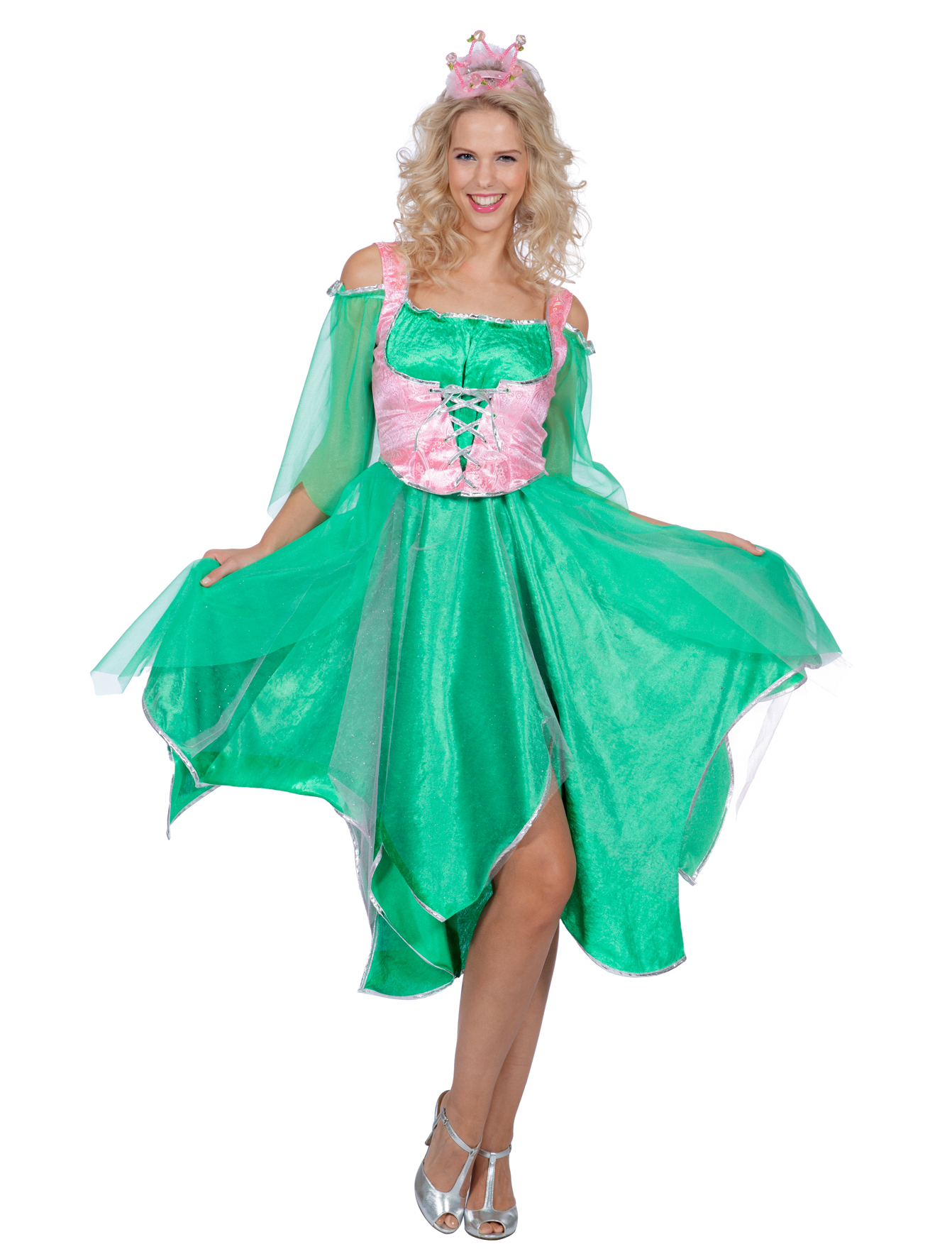 Kleid Fee mit Schnürung Damen grün 36
