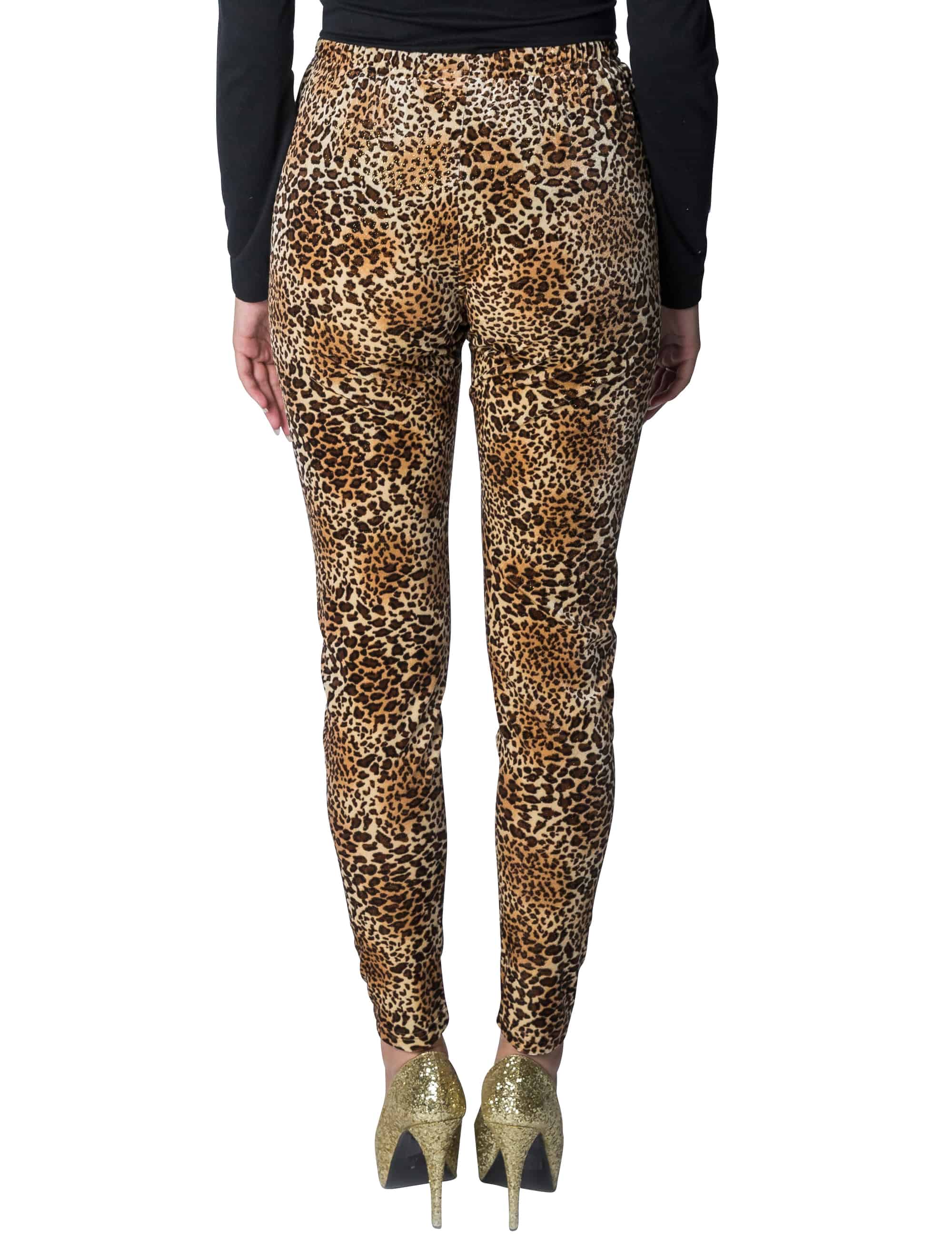 Leggings Leopard schwarz/braun XS