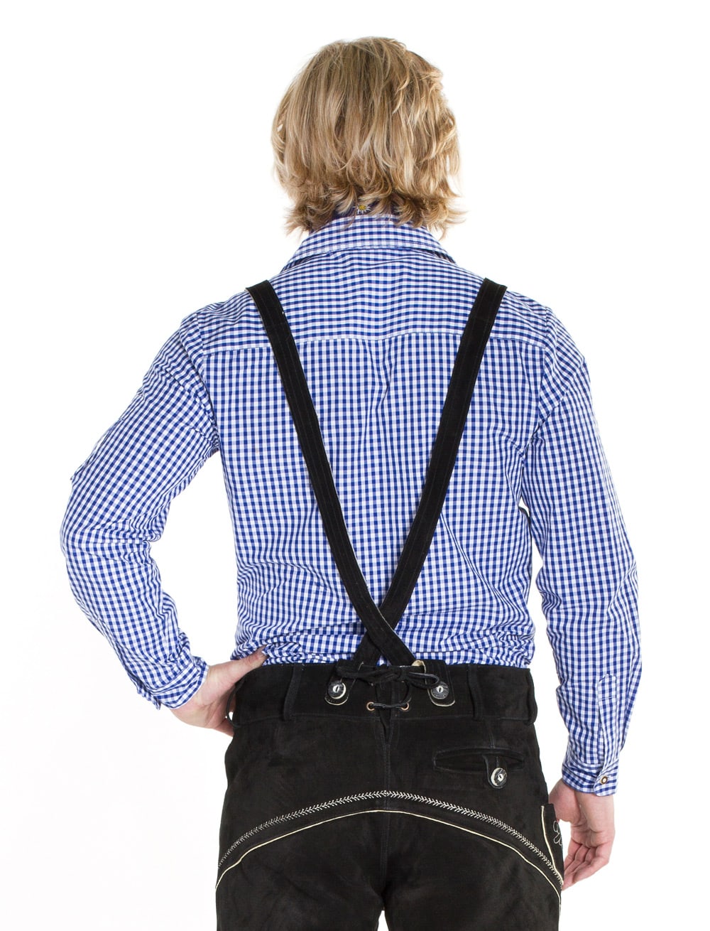 Trachtenhemd Herren blau/weiß 5XL