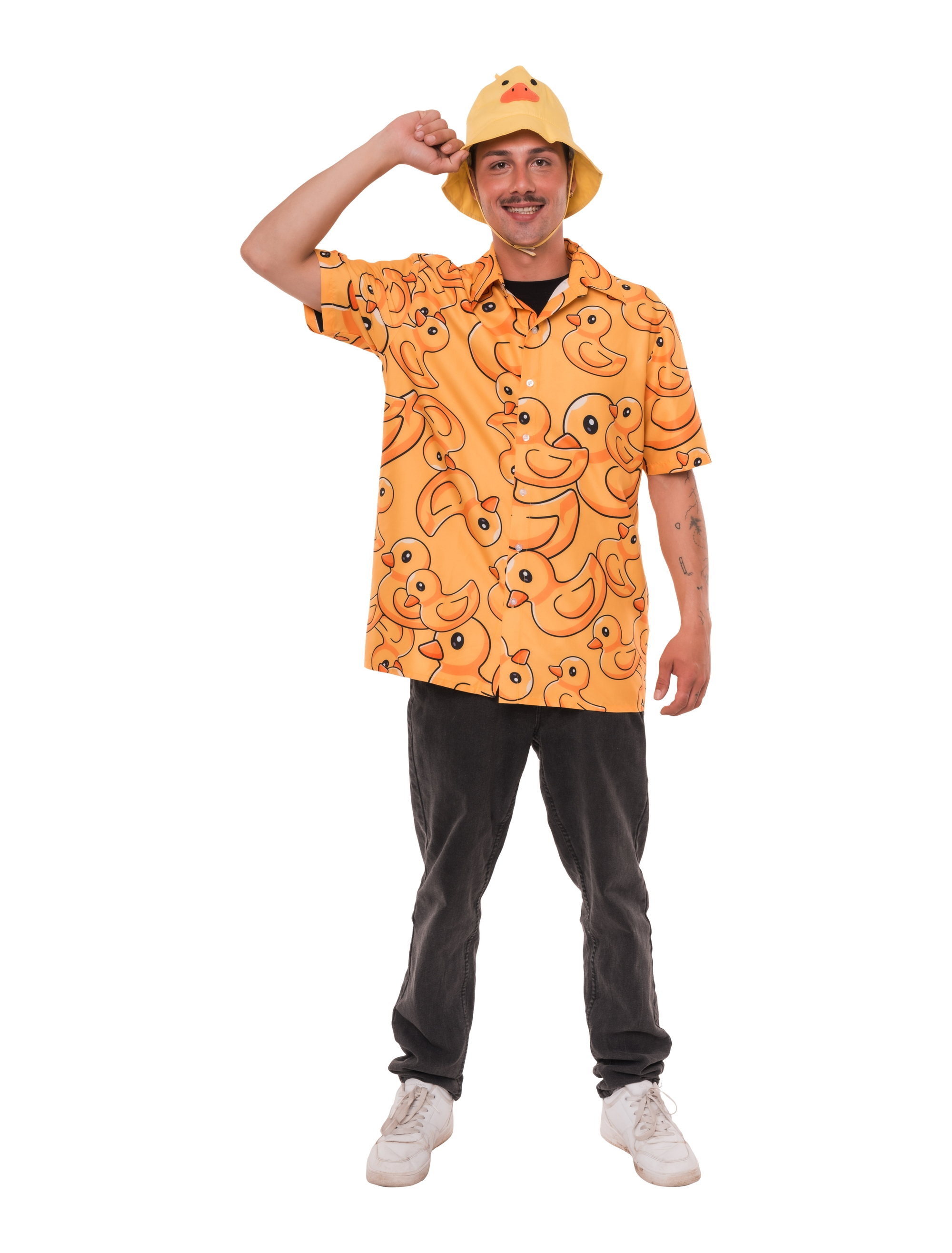 Hemd Ente Herren gelb S/M