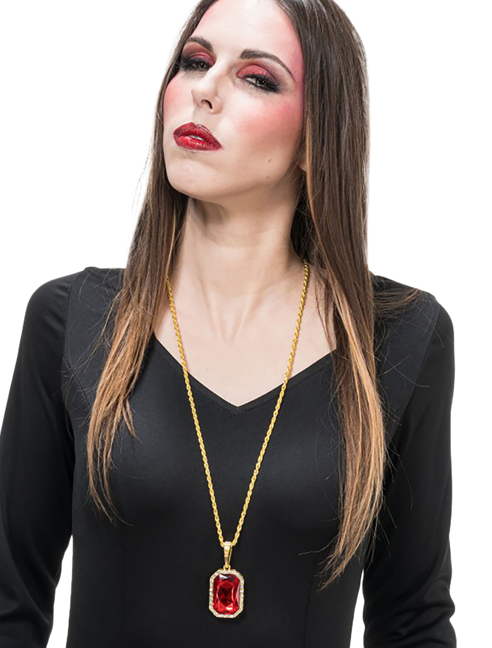 Halskette Vampir rot/gold