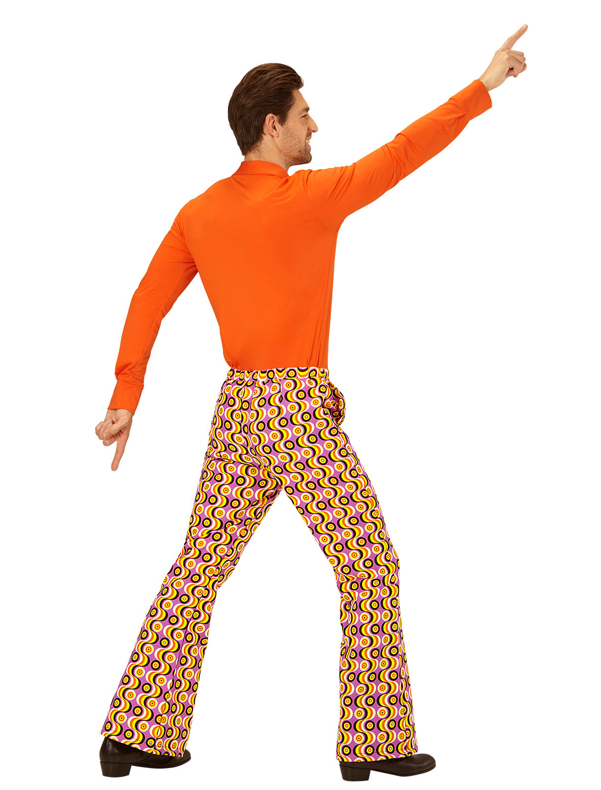Schlaghose Disco 70er Jahre Herren bunt 2XL/3XL