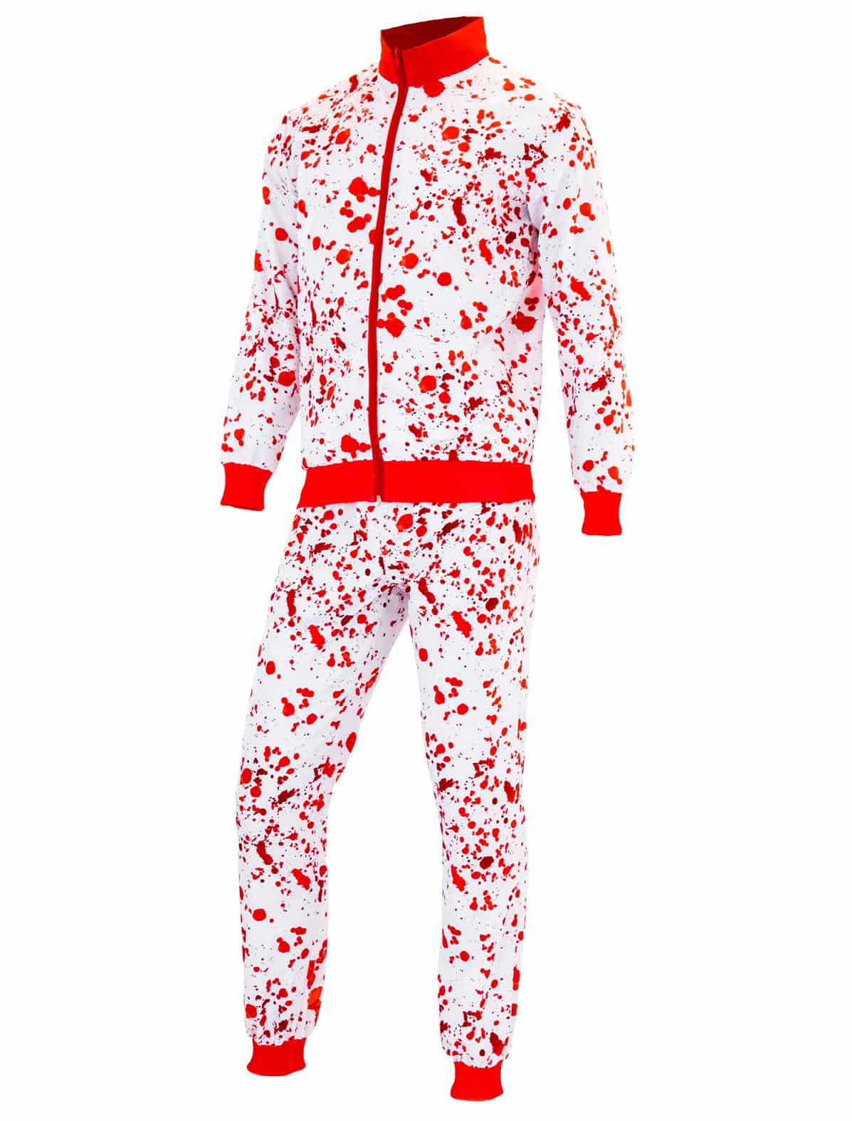 Jogginganzug blutig 2tlg. rot/weiß L