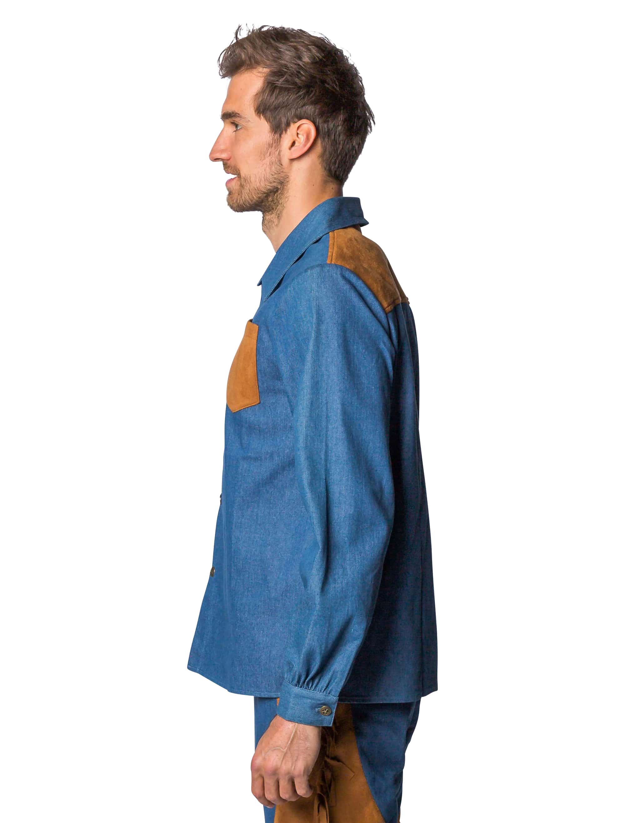 Hemd Cowboy Herren dunkelblau 2XL