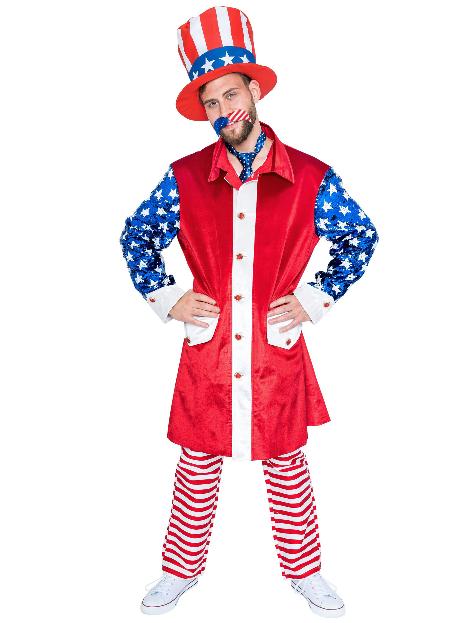 Jacke Herren USA rot/weiß/blau M