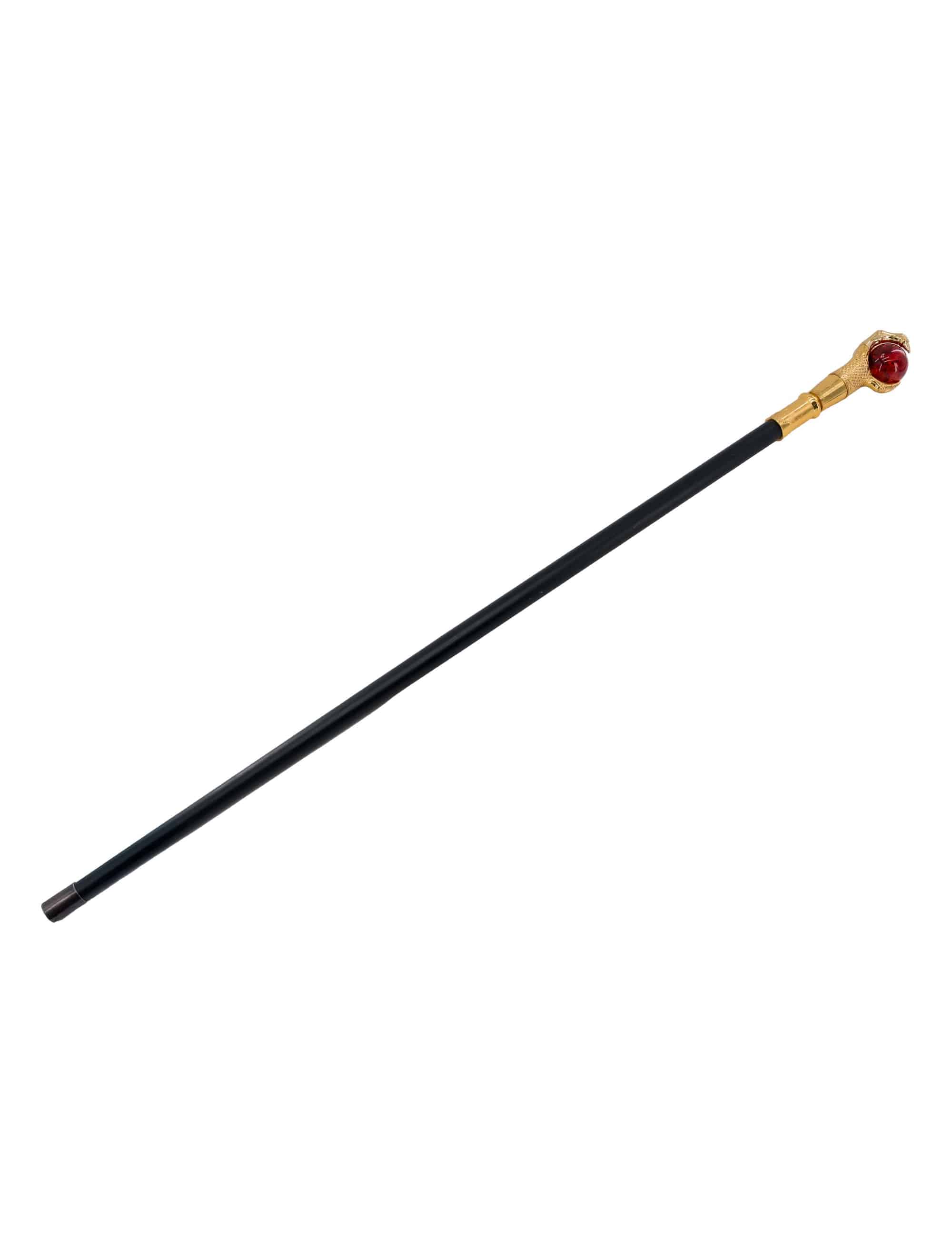 Zepter Kralle mit Kugel variabel bis 78cm rot/gold