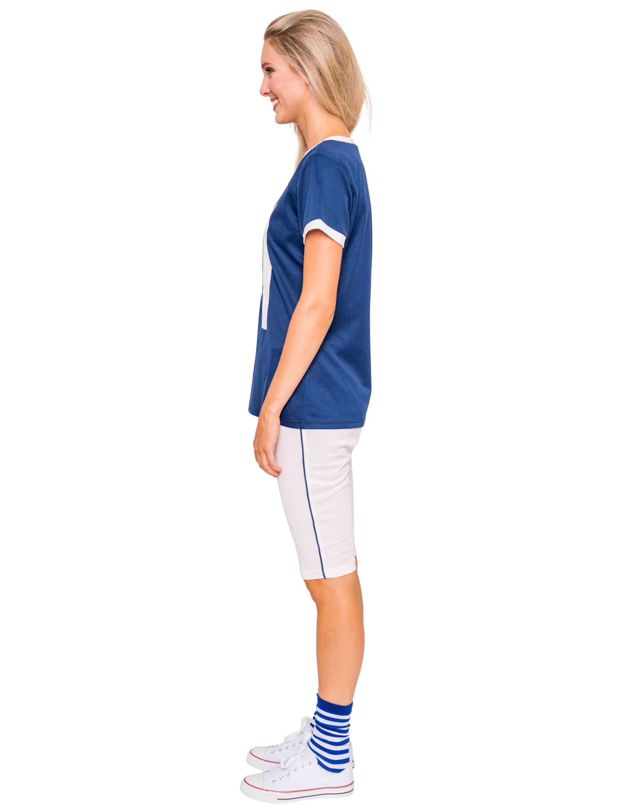 American Footballer 2-tlg. Damen weiß/blau XL