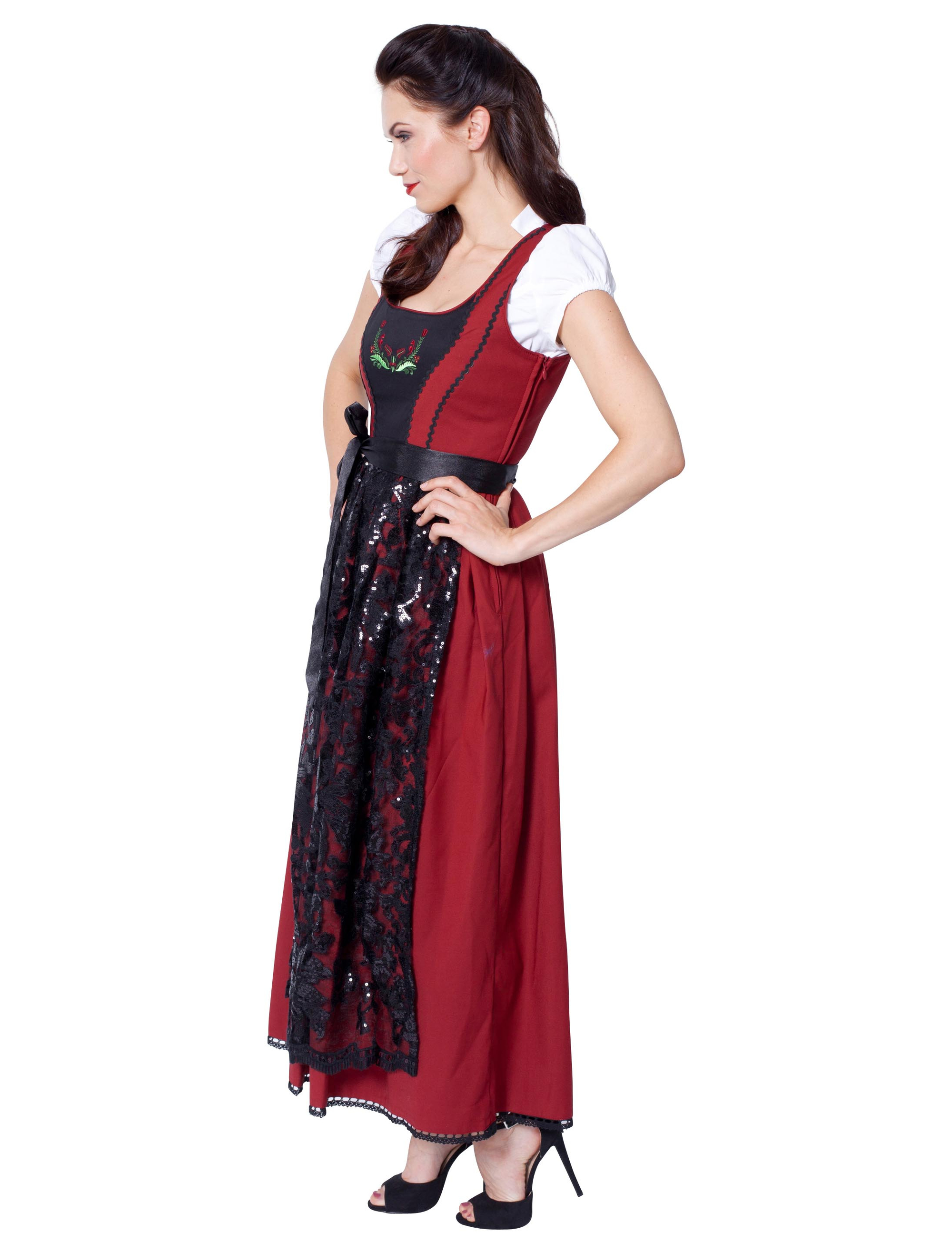 Dirndl Christa Damen bordeaux 38