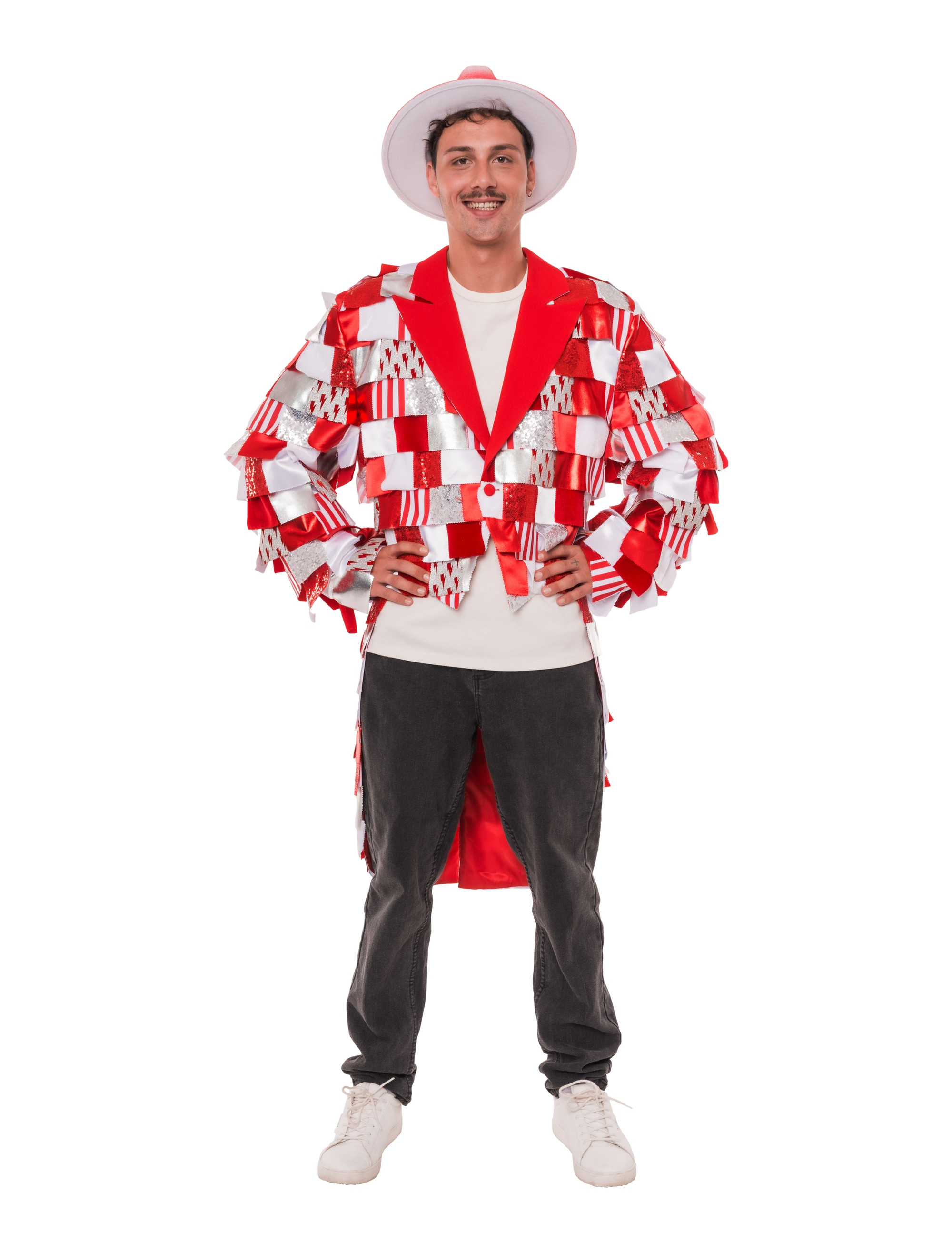 Lappenfrack deluxe Herren rot/weiß 50