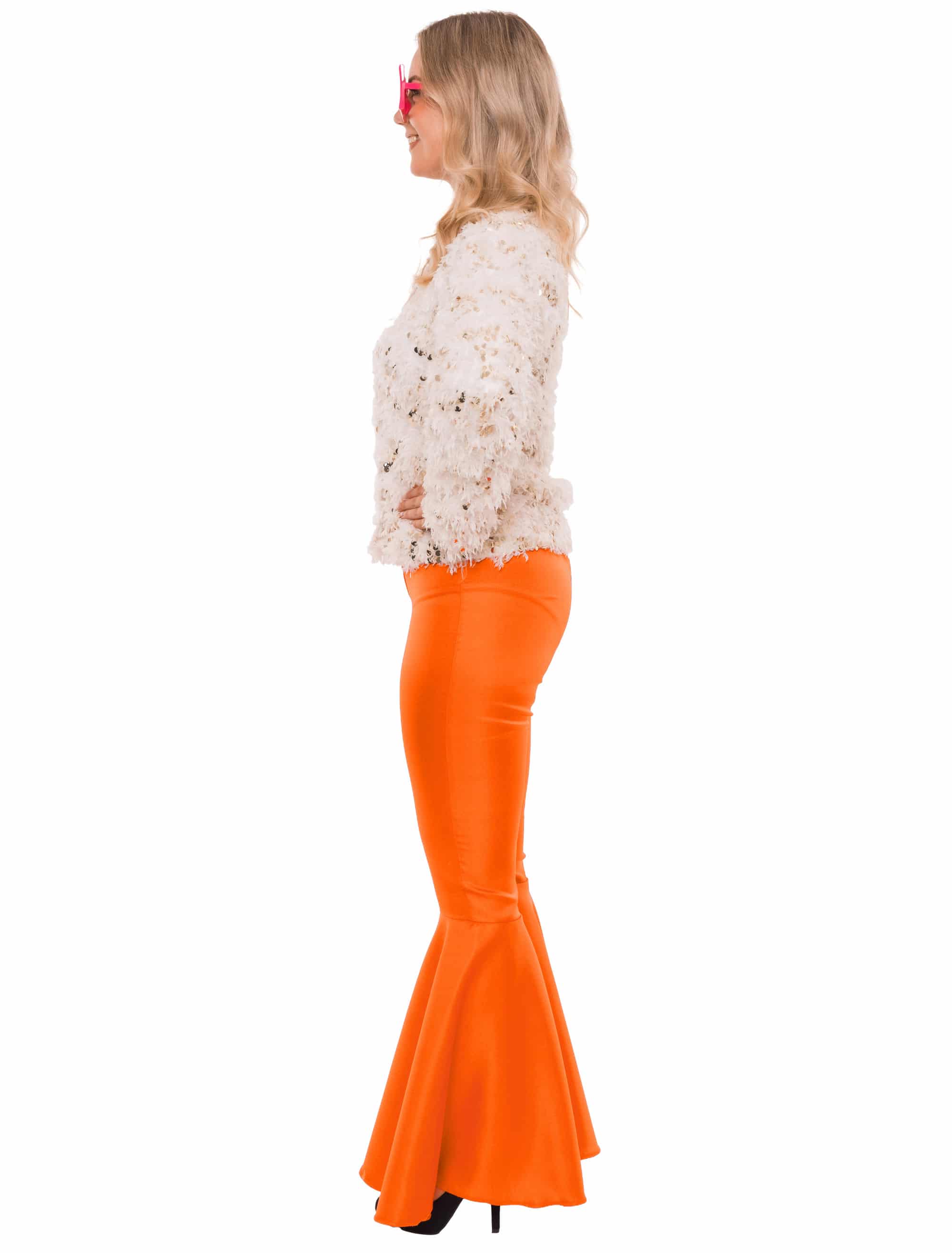 Schlaghose Damen orange S/M