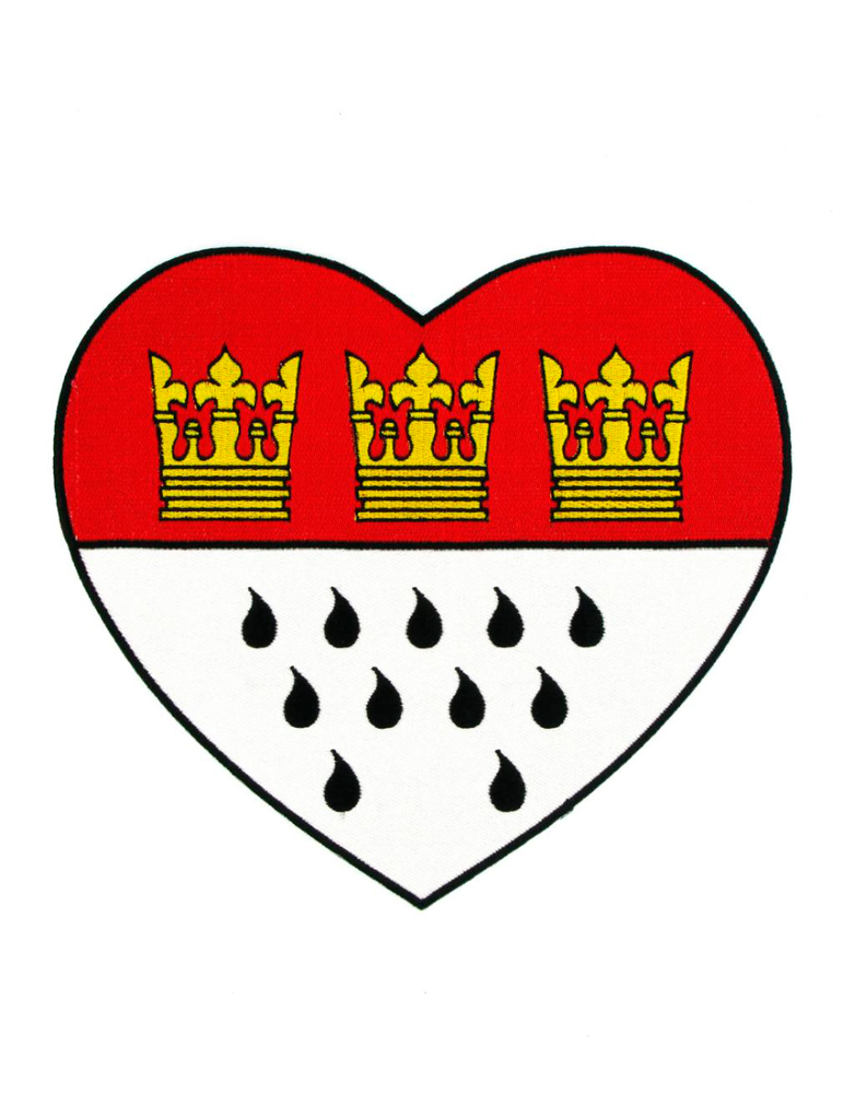 Bügelpatch Köln Herzform 21cm