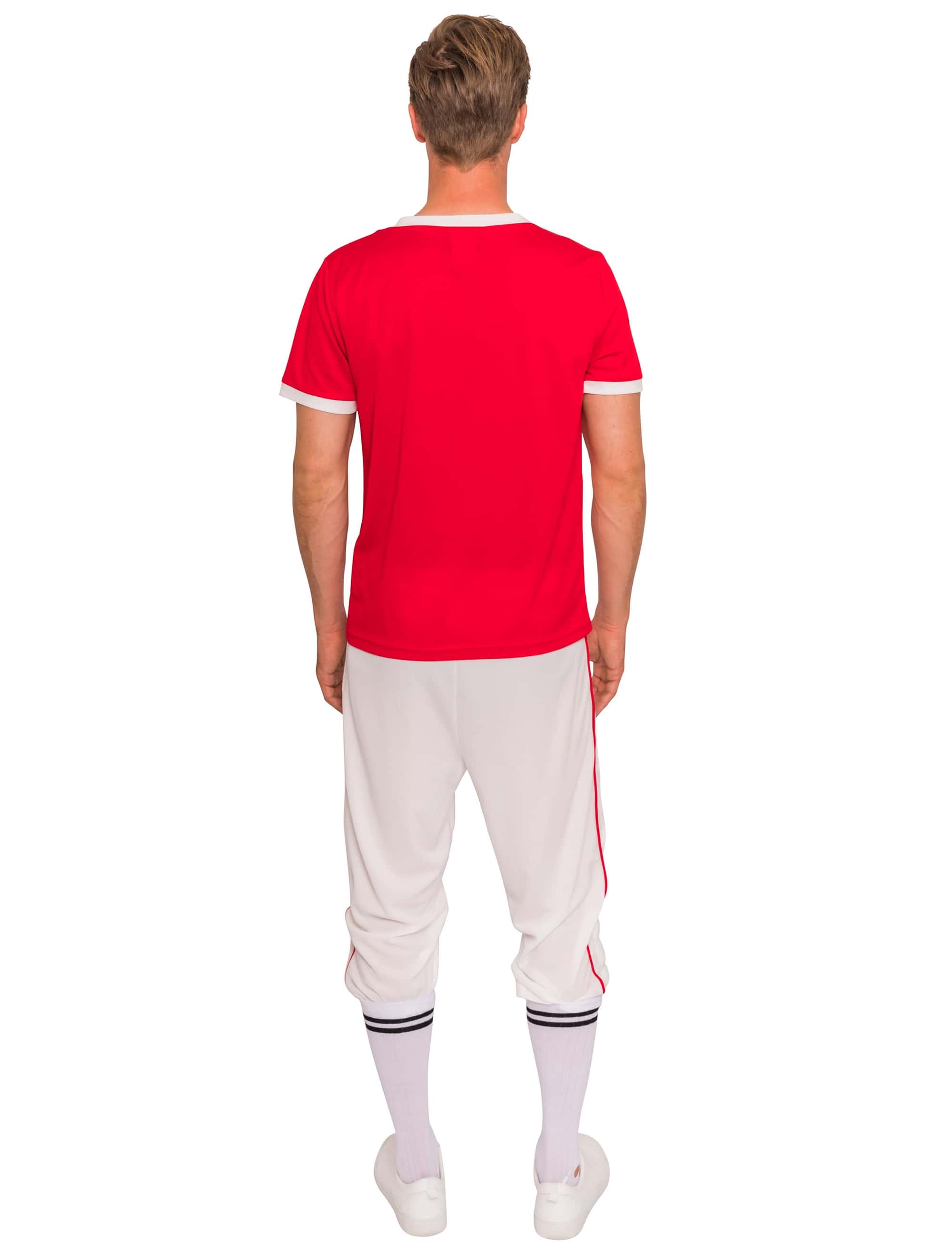 American Footballer 2-tlg. Herren rot/weiß S