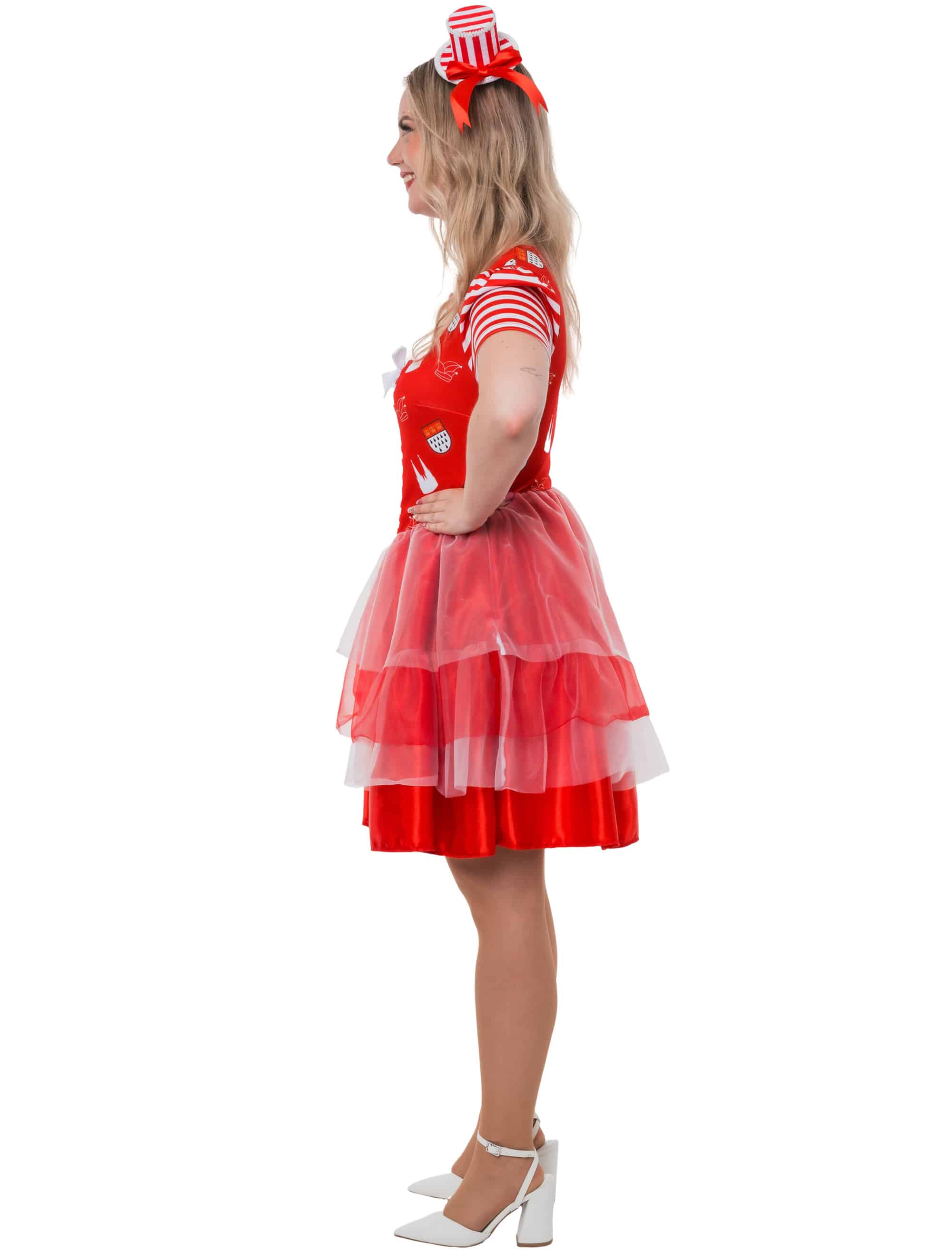 Kleid Kölle Damen rot/weiß 2XL/3XL