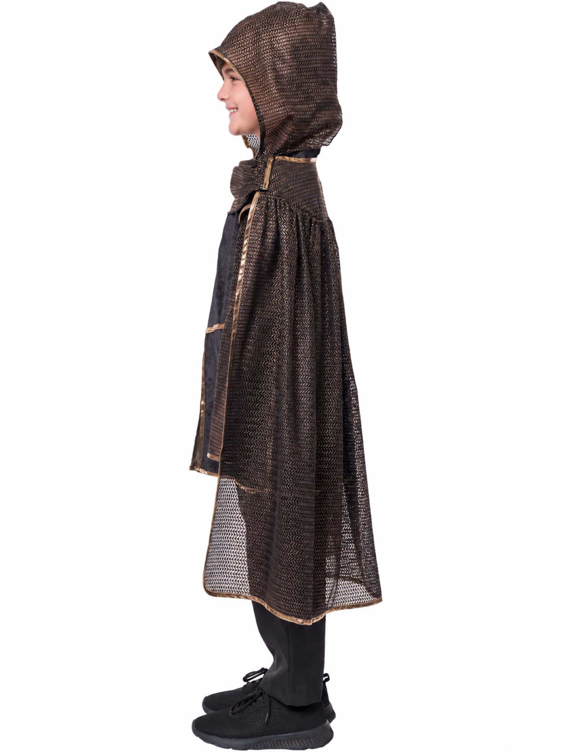 Kostüm Ritter 2-tlg. Kinder gold/schwarz 104/116