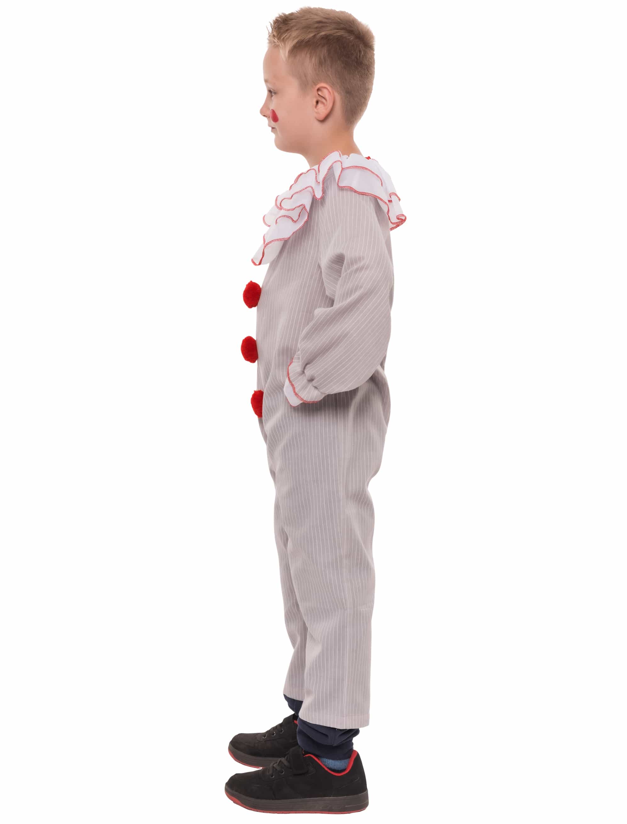 Overall Horrorclown Kinder grau 152