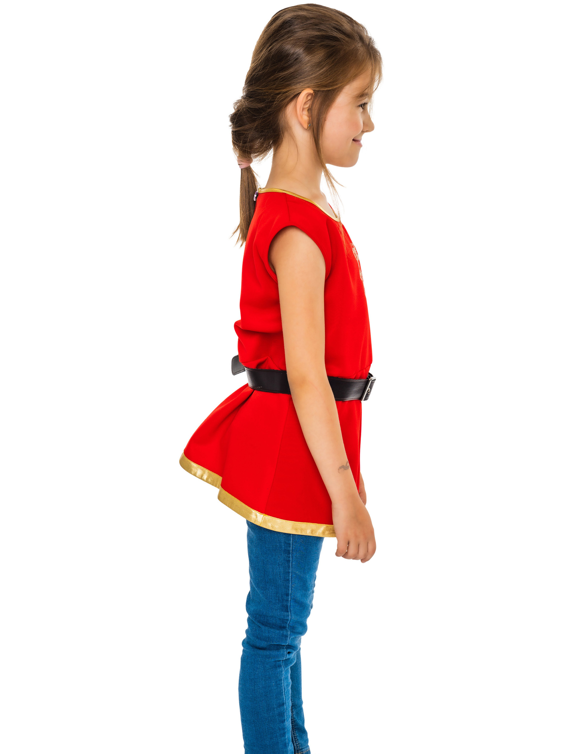 Weste mit Gürtel Ritter 2-tlg. rot 116-128