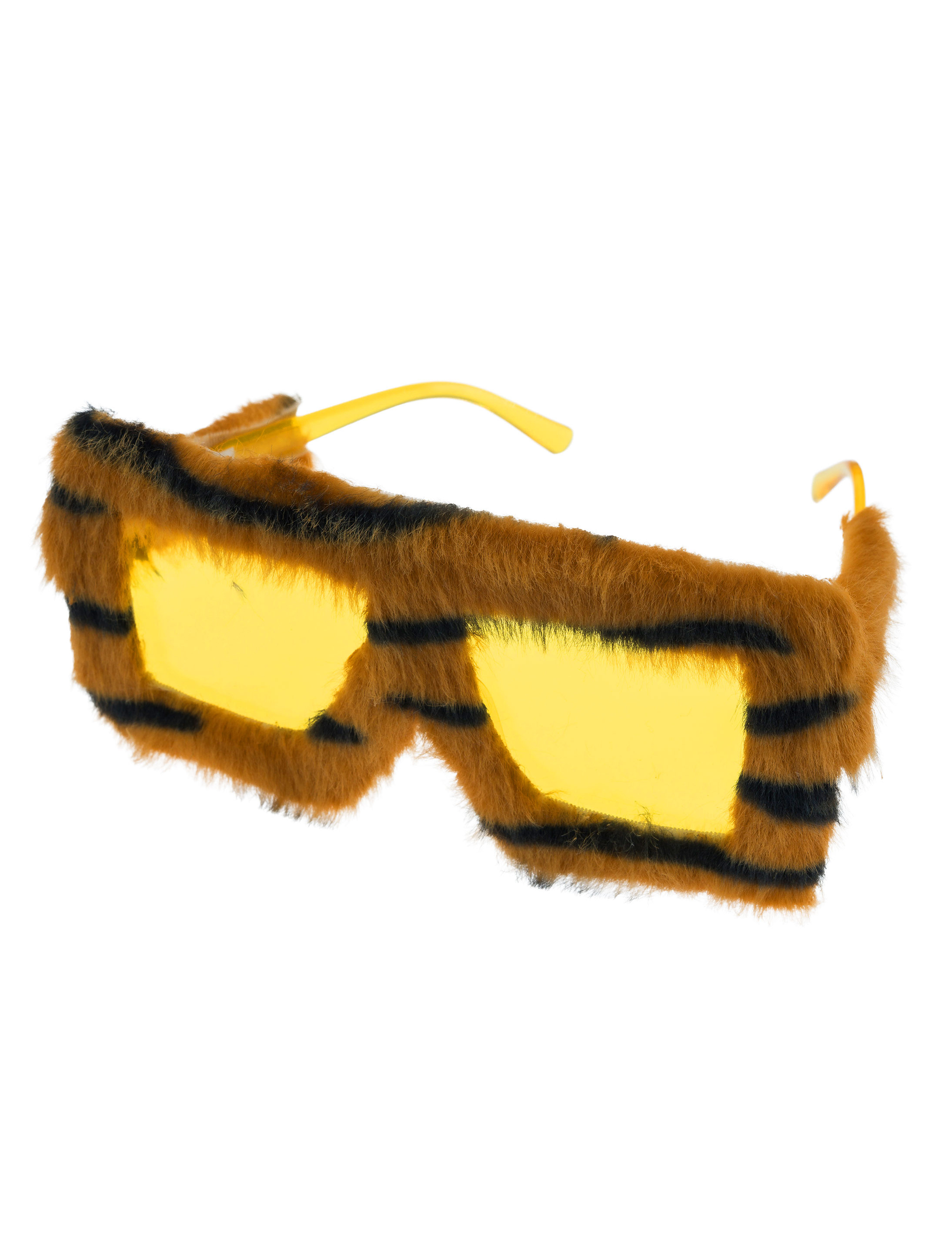 Brille Plüsch Tiger schwarz/gelb