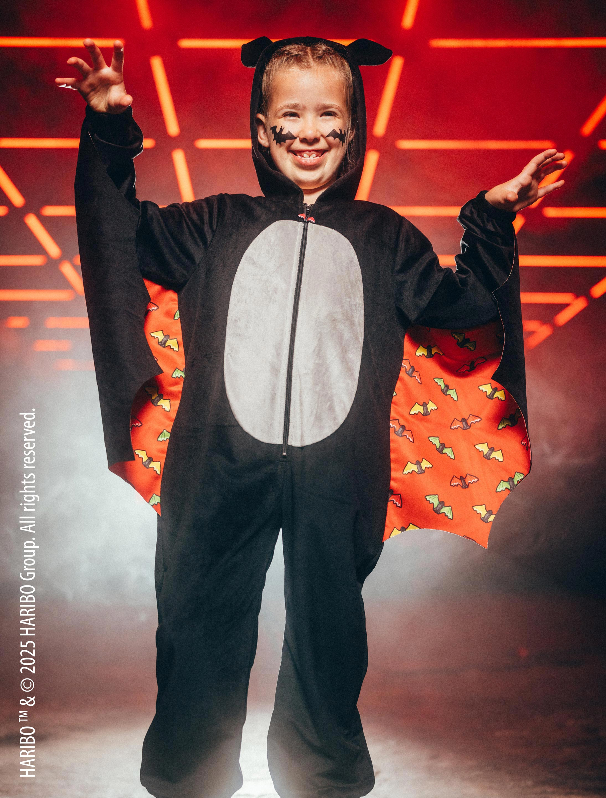 Overall HARIBO Vampire Plüsch schwarz/rot 164/176