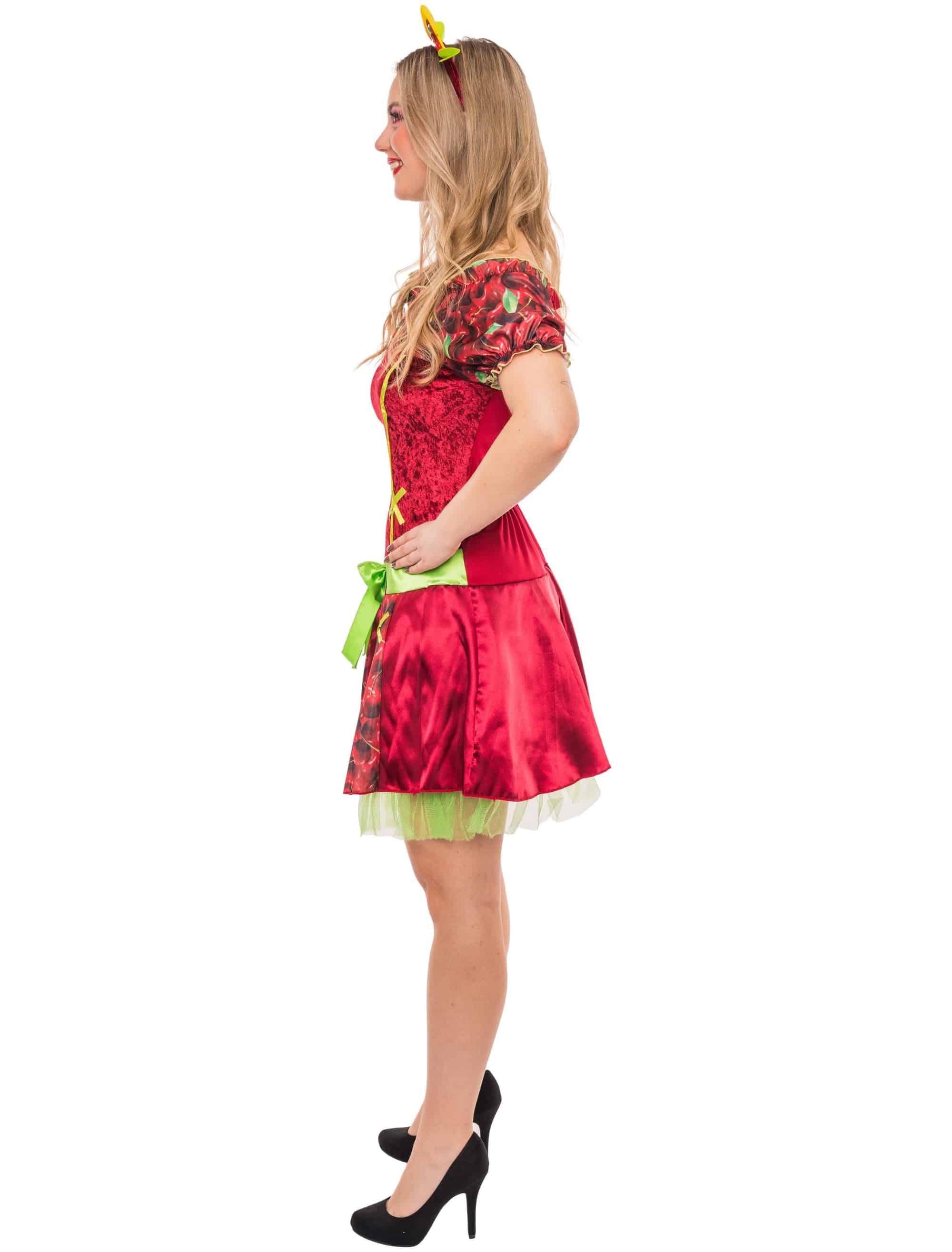 Kleid Kirsche Damen rot 36-38