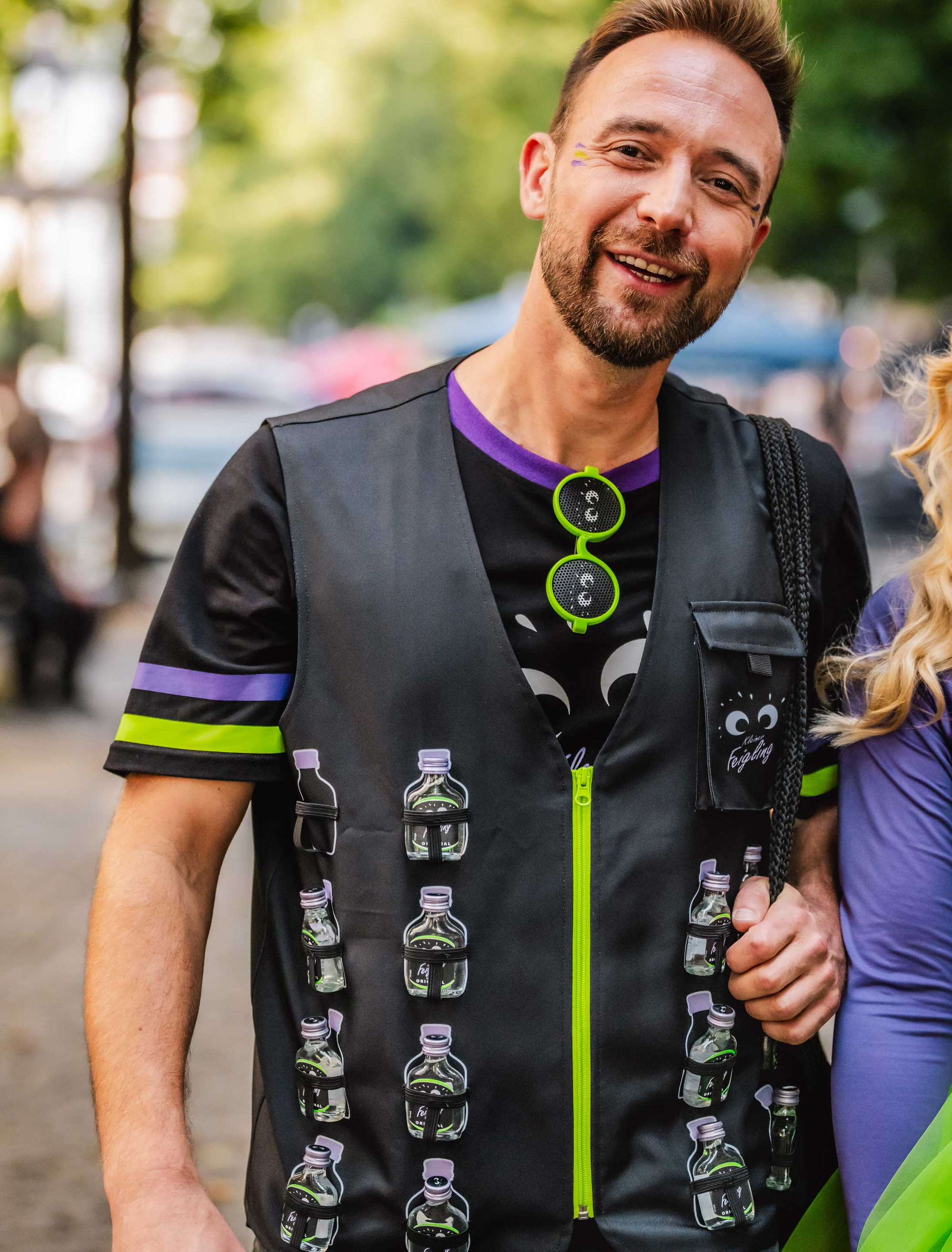 Weste Shot Halterung Kleiner Feigling Herren schwarz L/XL