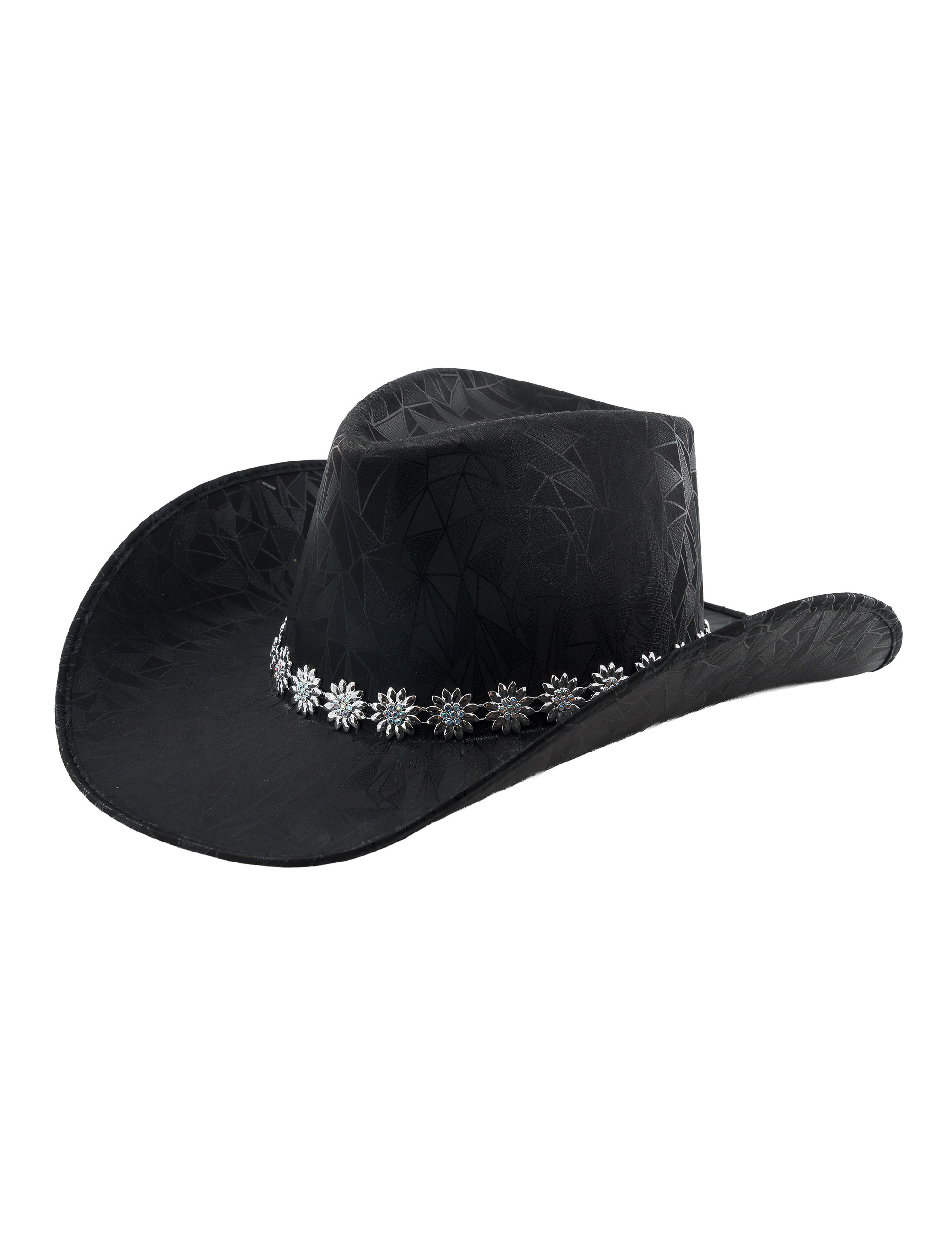 Cowboyhut Metallic schwarz 59