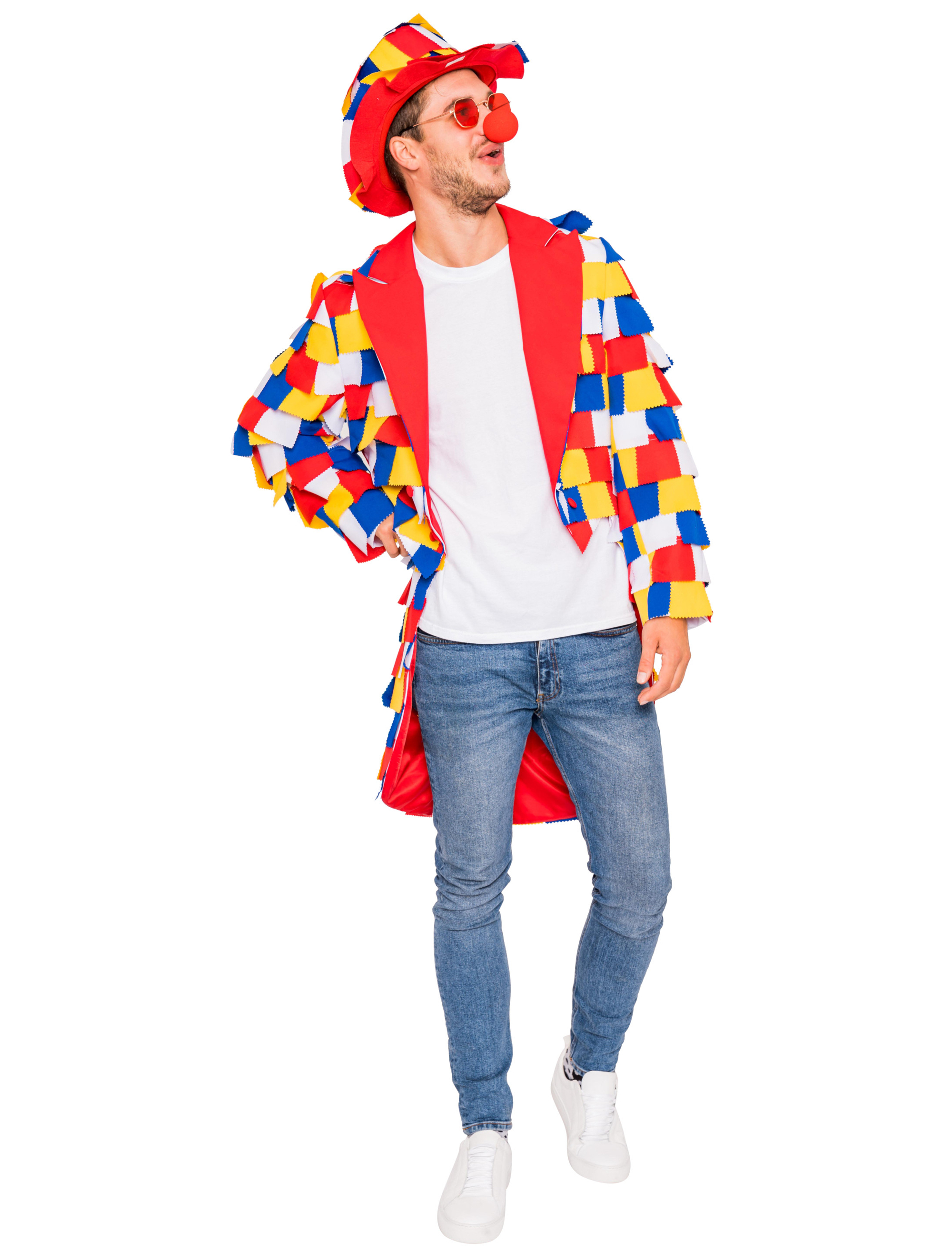 Lappenfrack Herren rot/weiß/blau/gelb 56