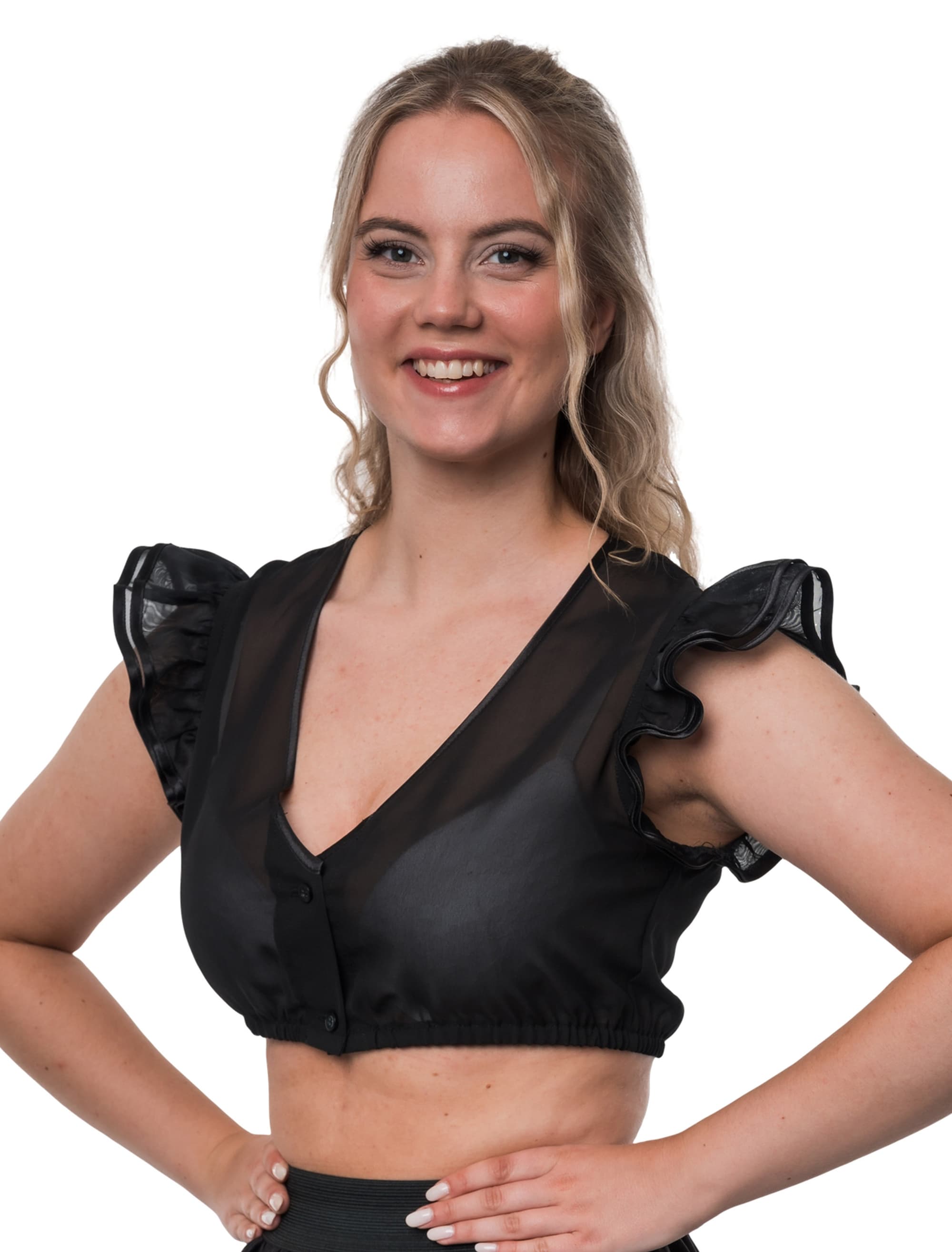 Dirndlbluse Valentina Damen schwarz 36