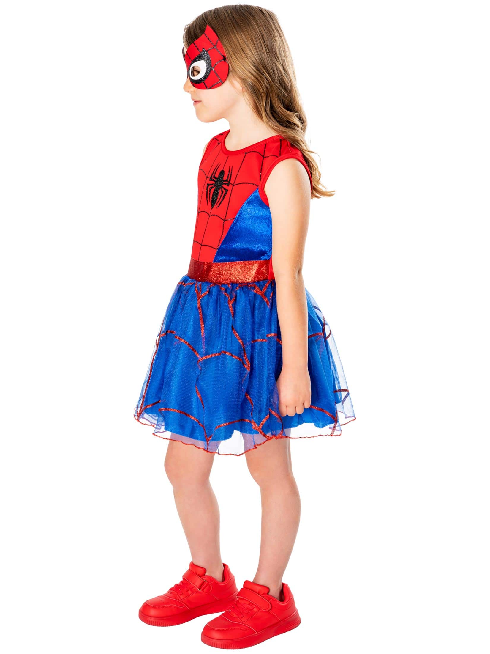 Spider-Girl Deluxe 2-tlg. Kinder rot/blau 5-6 Jahre