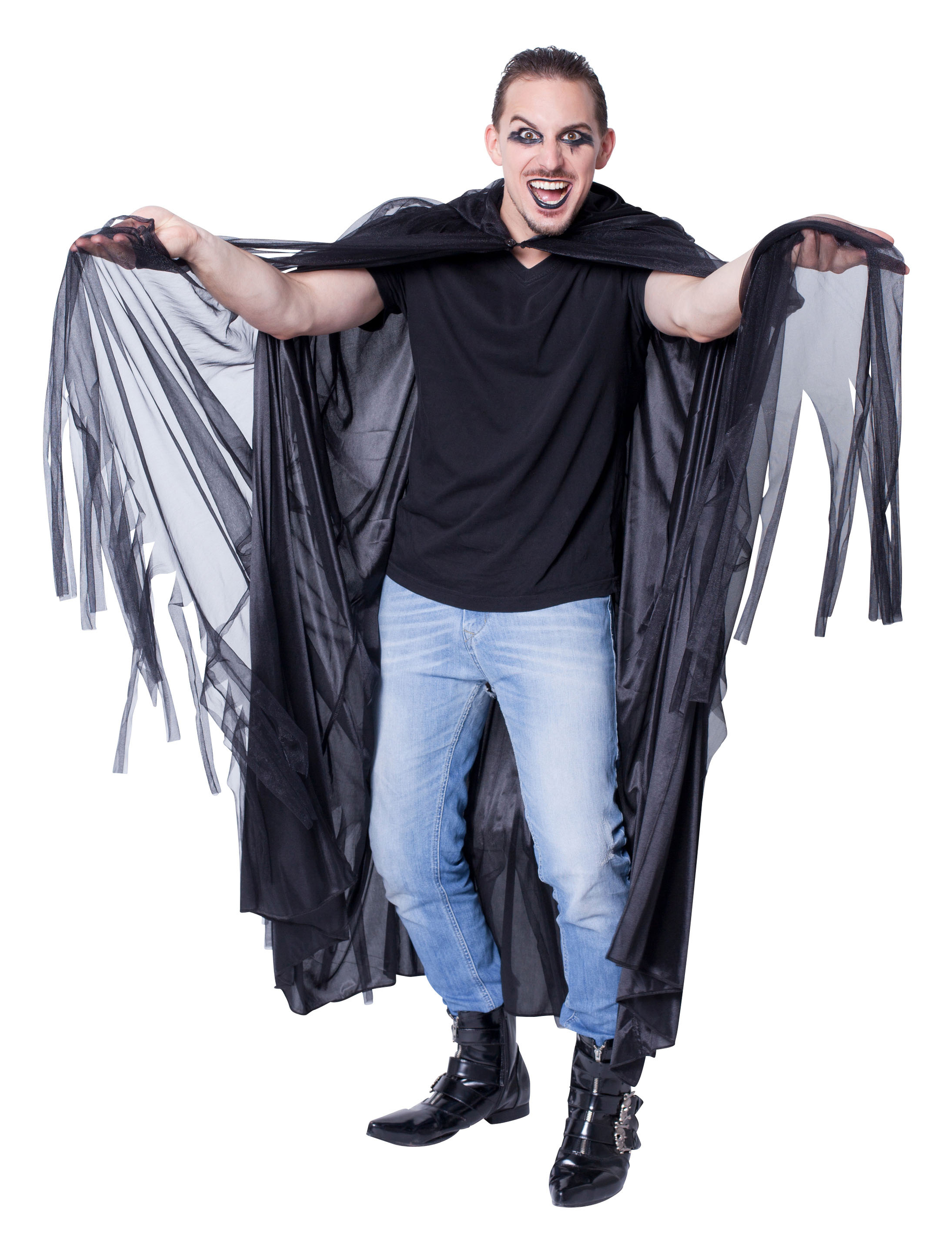 Umhang mit Tüll schwarz one size